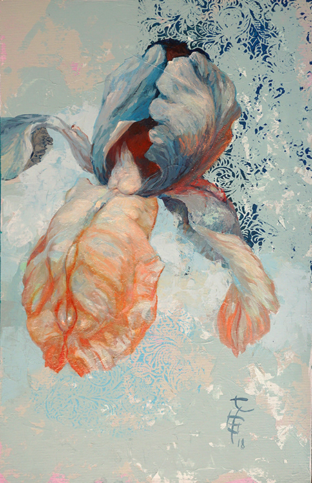 Gotowość 40x60 cm, akryl na płycie, nr. 07/2018, 1600 pln
