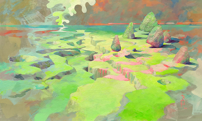 Natura rzeczywistości, 150x90 cm, akryl na płycie, nr. 18/2020, Galeria DESA