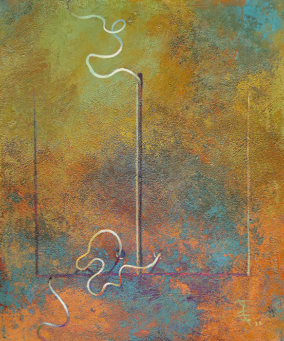 Tlen 06, 60x50 cm, akryl na płótnie, nr. 51/2022, 2500 pln