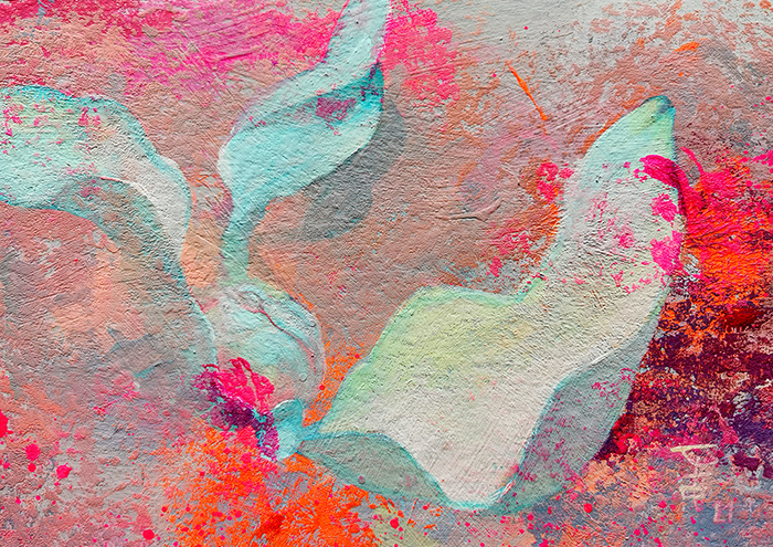 08 Czułości, 21x30 cm, akryl na płycie, nr. 109/2021 , 600 pln