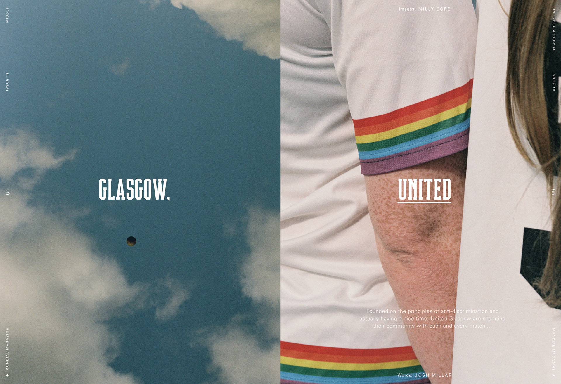 United Glasgow feature opener, Issue 18. Photography by Millie Cope.