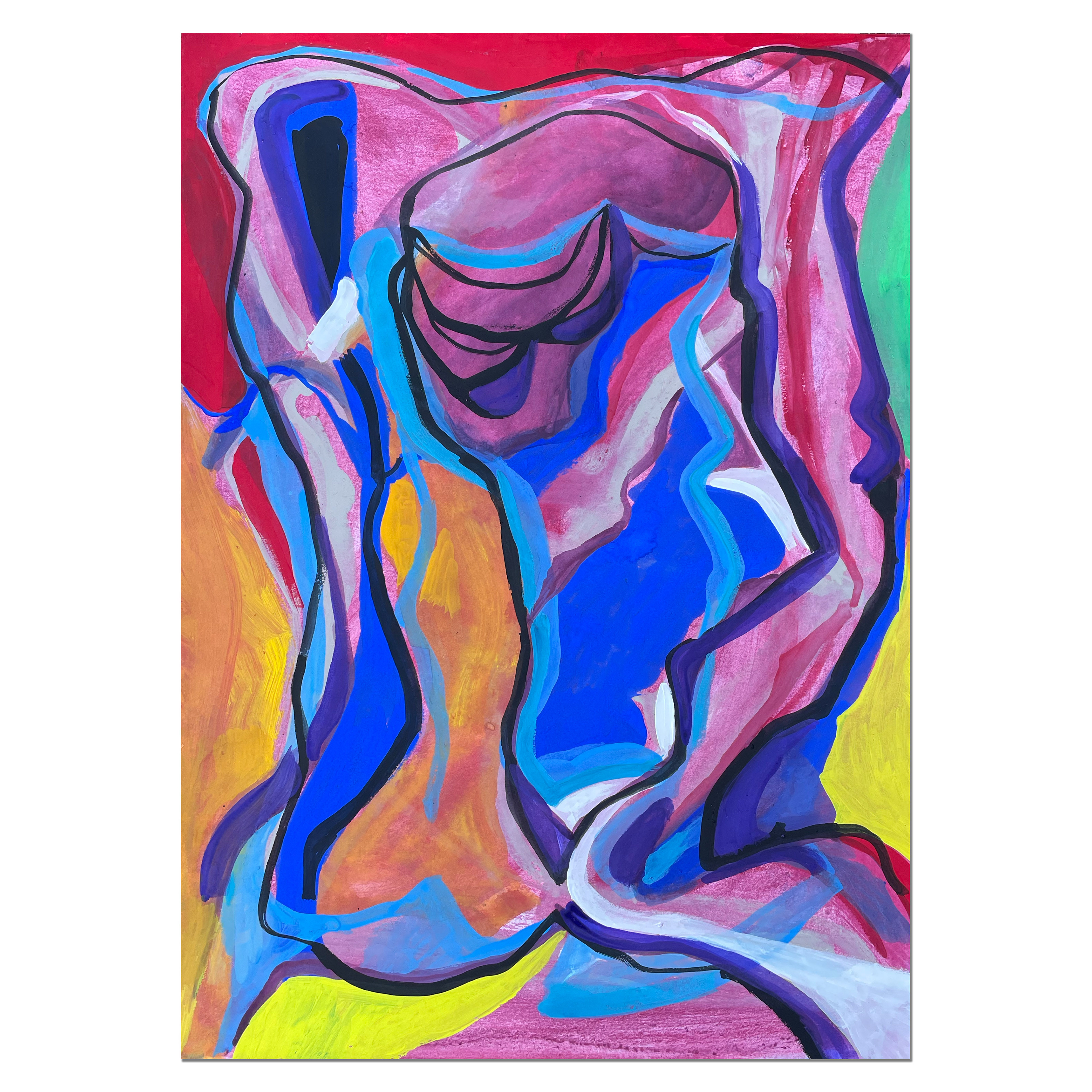 Untitled; 42 x 60 cm, 2022, guasch