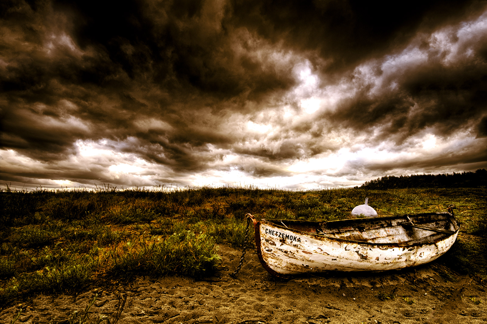 Boat in Gathering Storm