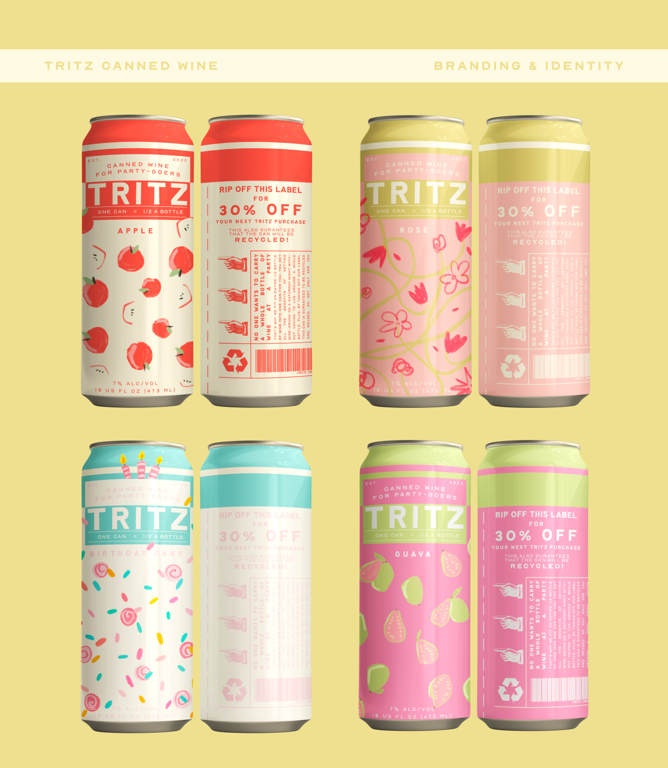 TRITZ's unique selling point is not only the fact that it's canned wine, but also it's unique flavors.