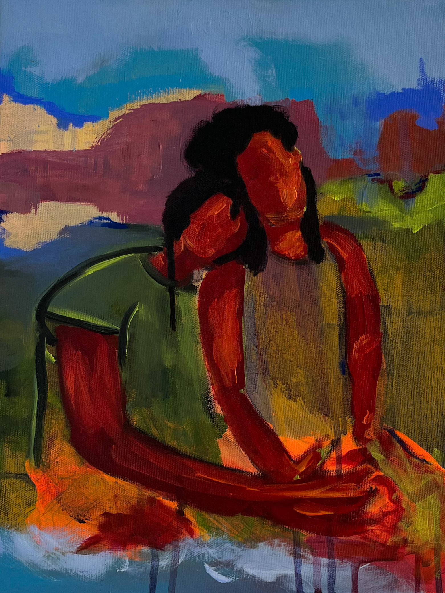 Rua Santo Amaro (Rio de Janeiro) 2024, acrylic and oil on canvas, 30x40cm