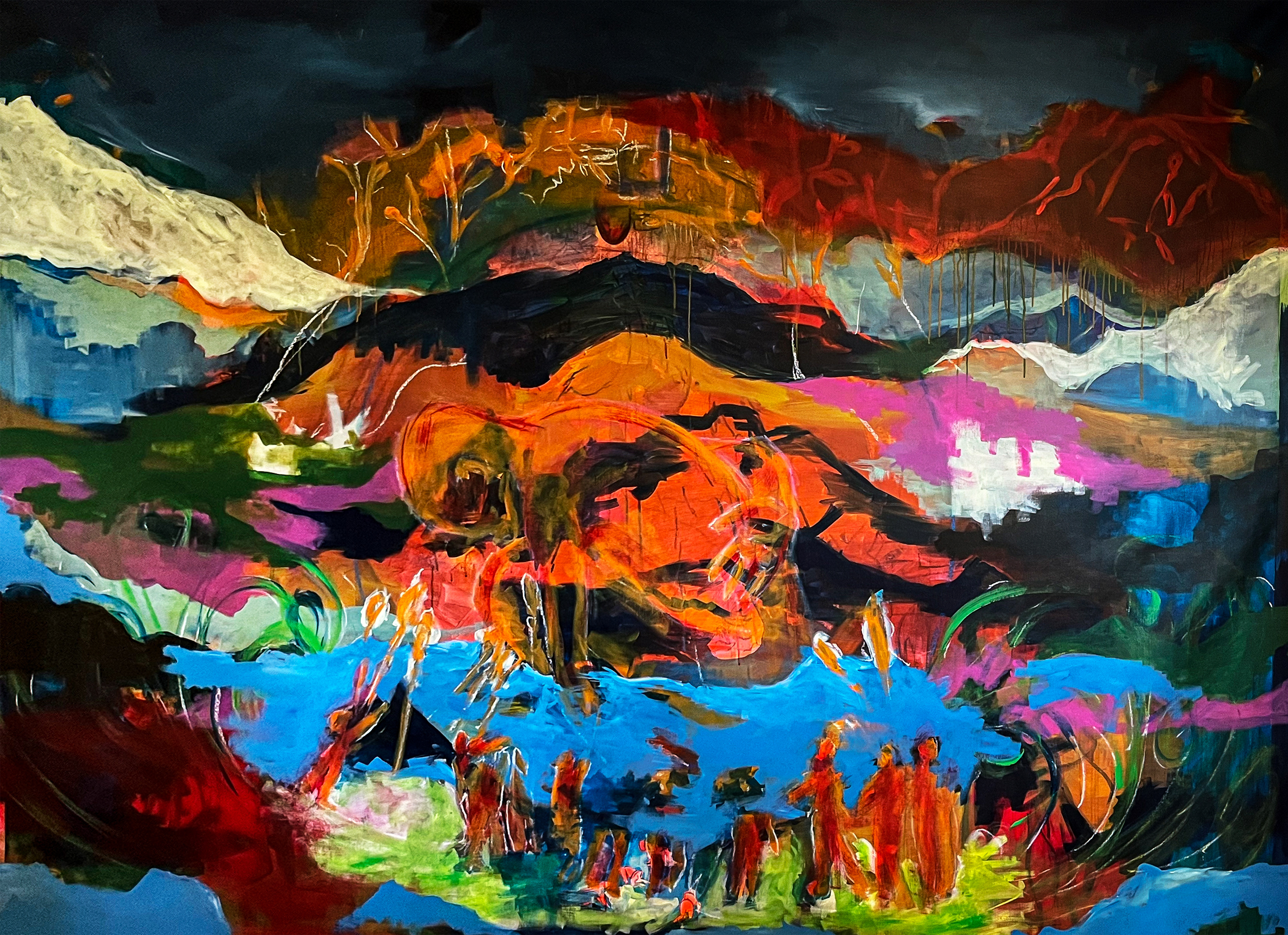 The birth of love 2023, acrylic on canvas, 285x200cm