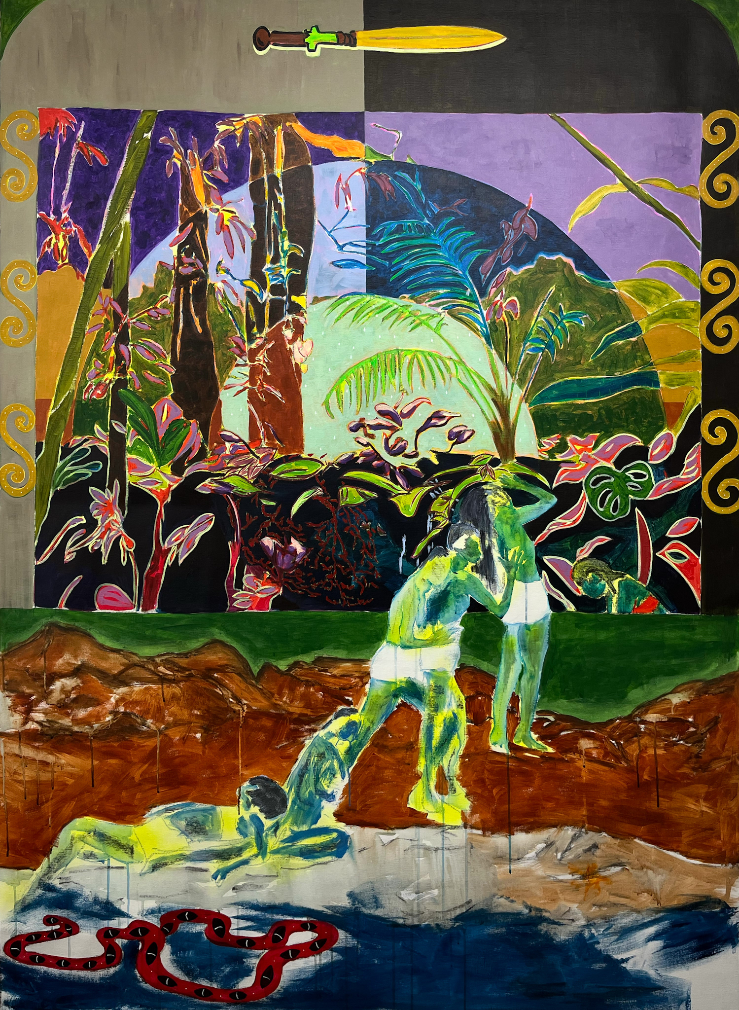 Joalane, 2026, acrylic on canvas, 194x142 cm.