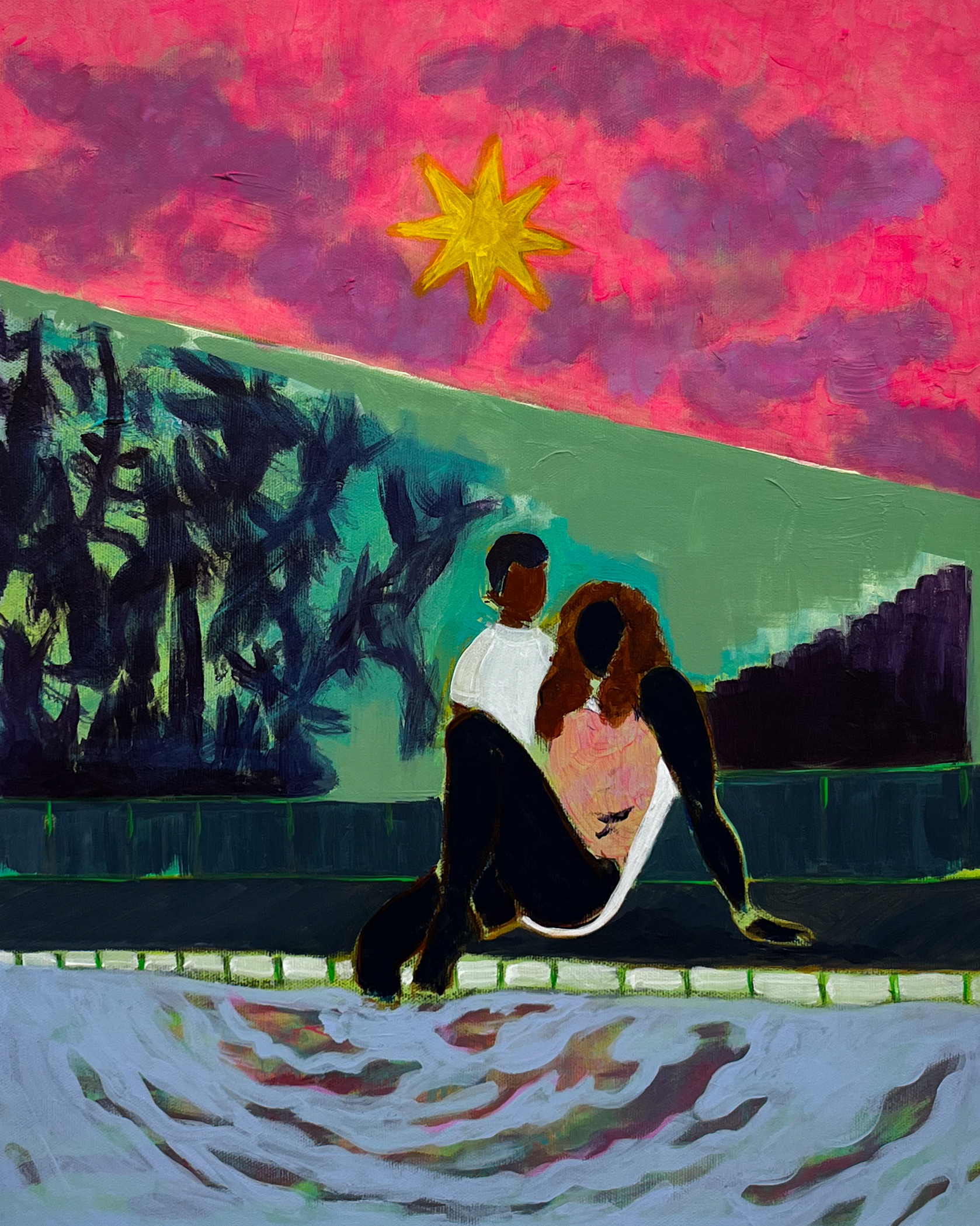 will he get the point?, 2025, 50x40 cm