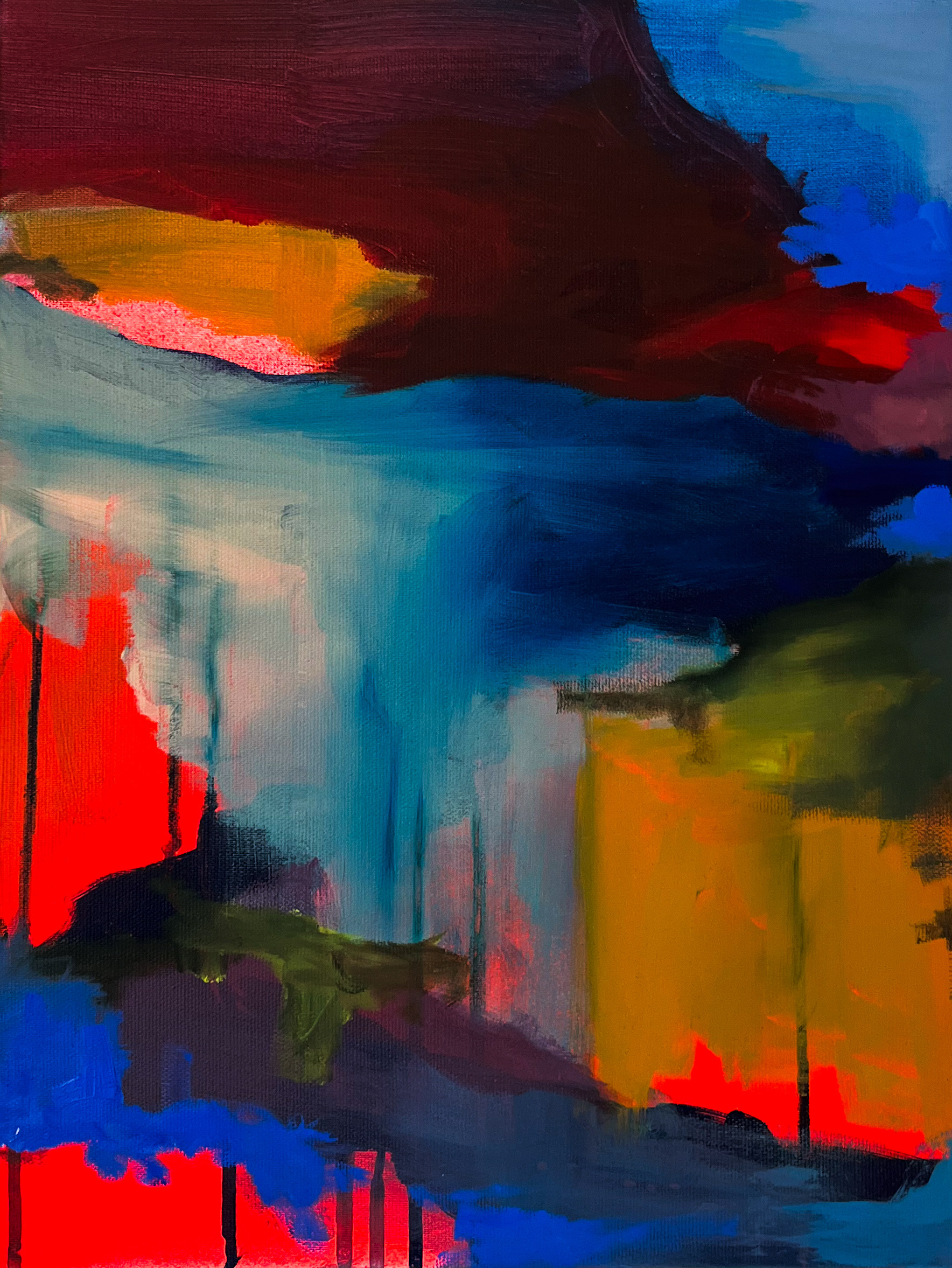 Untitled 2024, acrylic and oil on canvas, 30x40cm