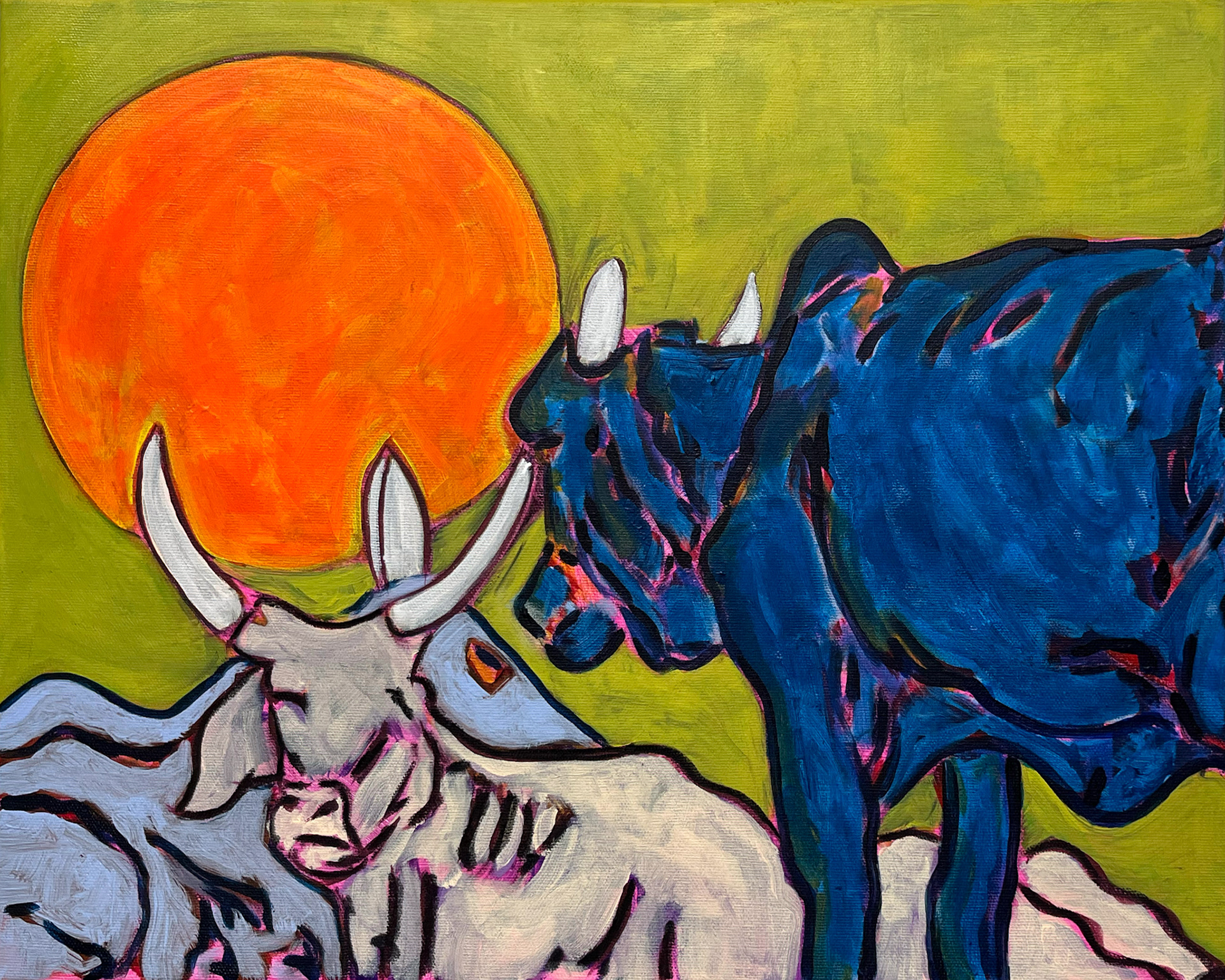 Touro, 2026, acrylic on canvas, 40x50 cm.