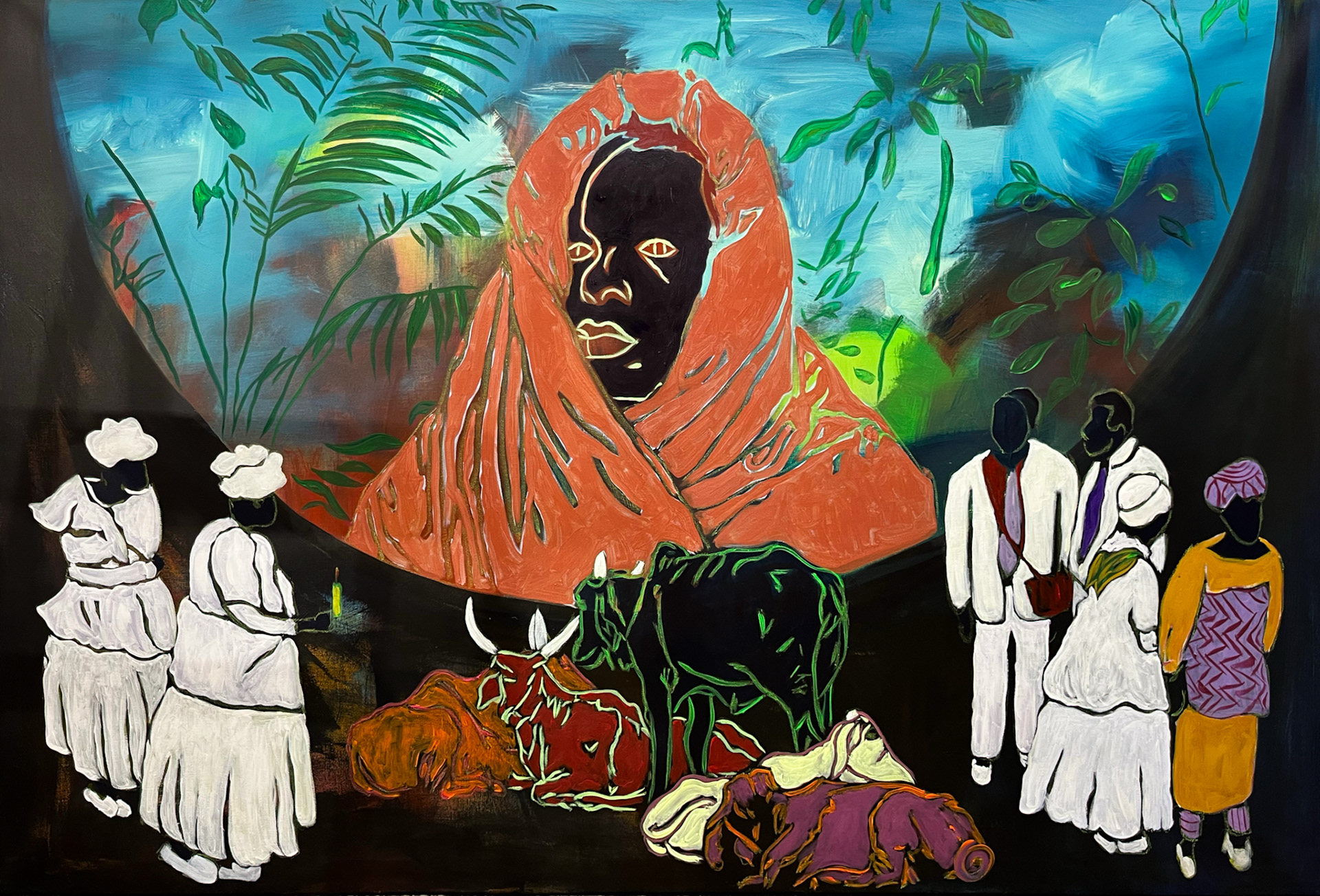 Genesis, 2026, acrylic on canvas, 95x140 cm.