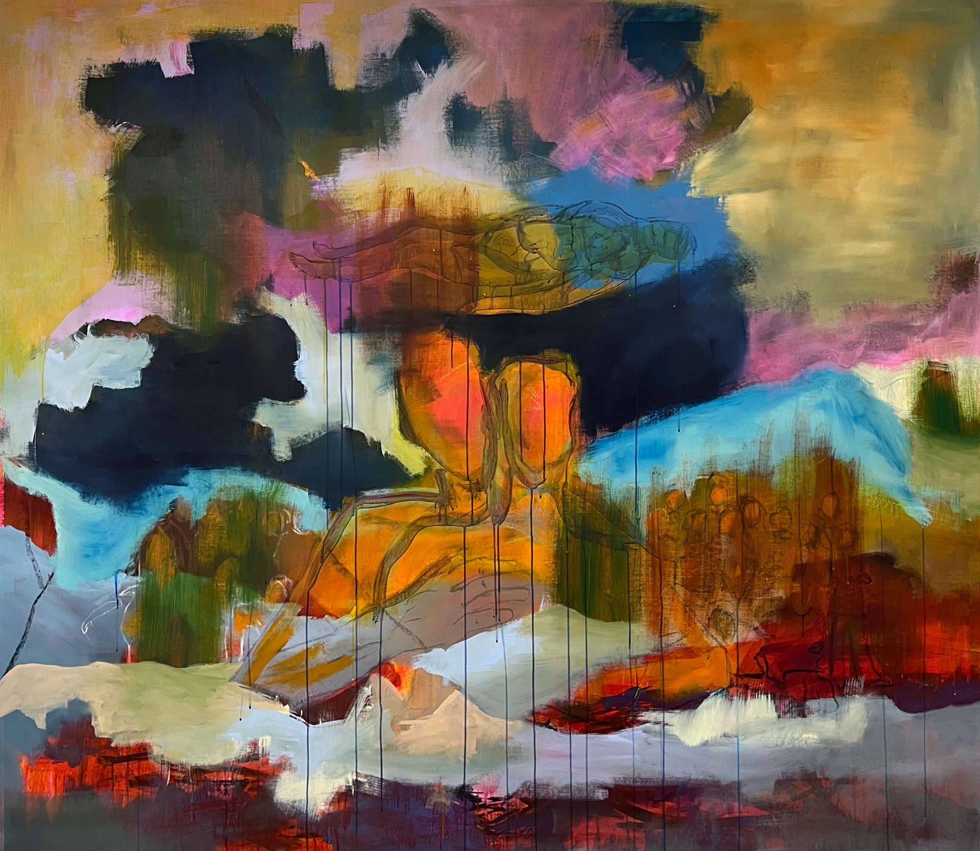 Outono: a love letter to my lovers 2023, acrylic on canvas, 182x202cm