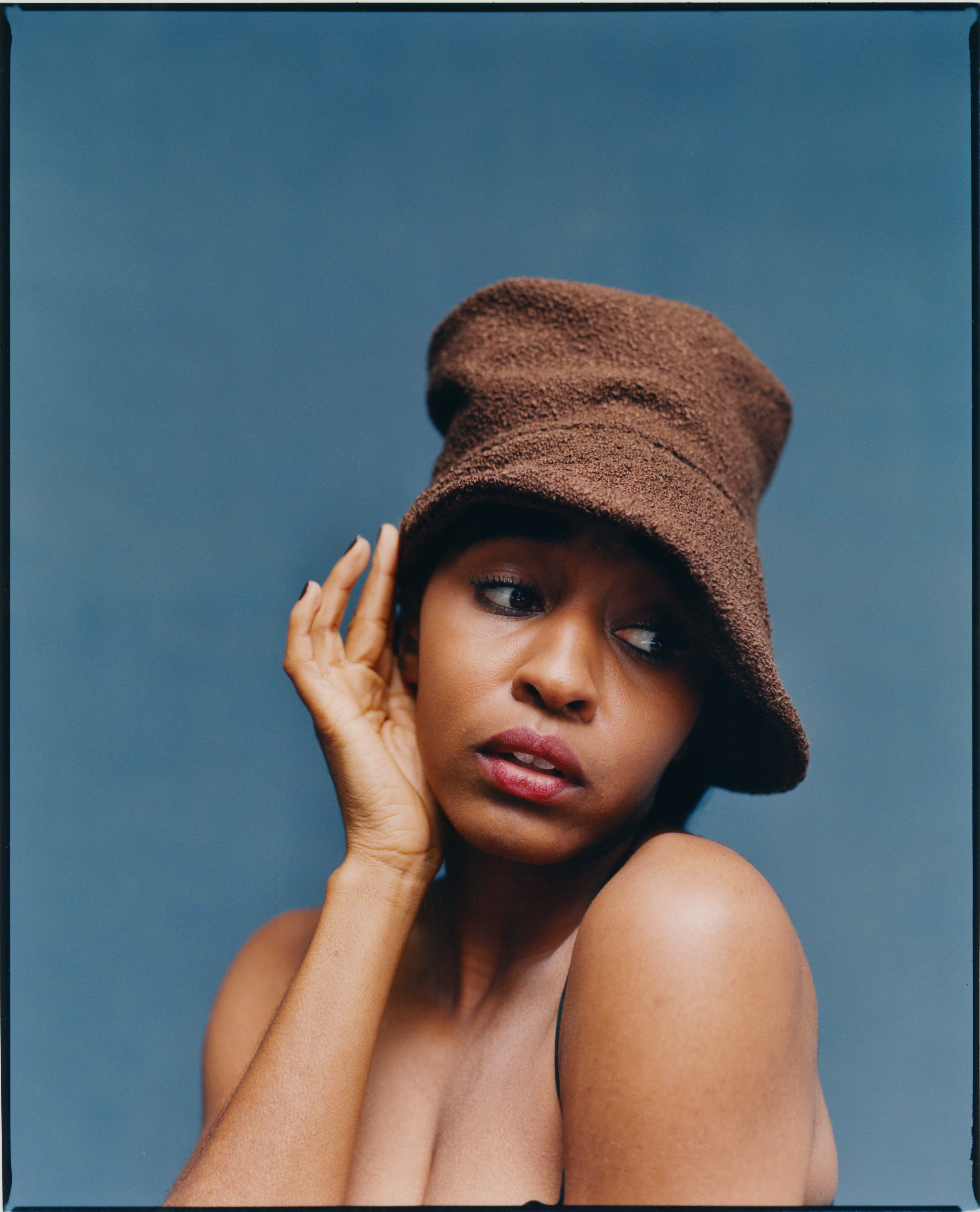 RAW. Ayo Edebiri by Tyler Mitchell for "Beyond Noise" 