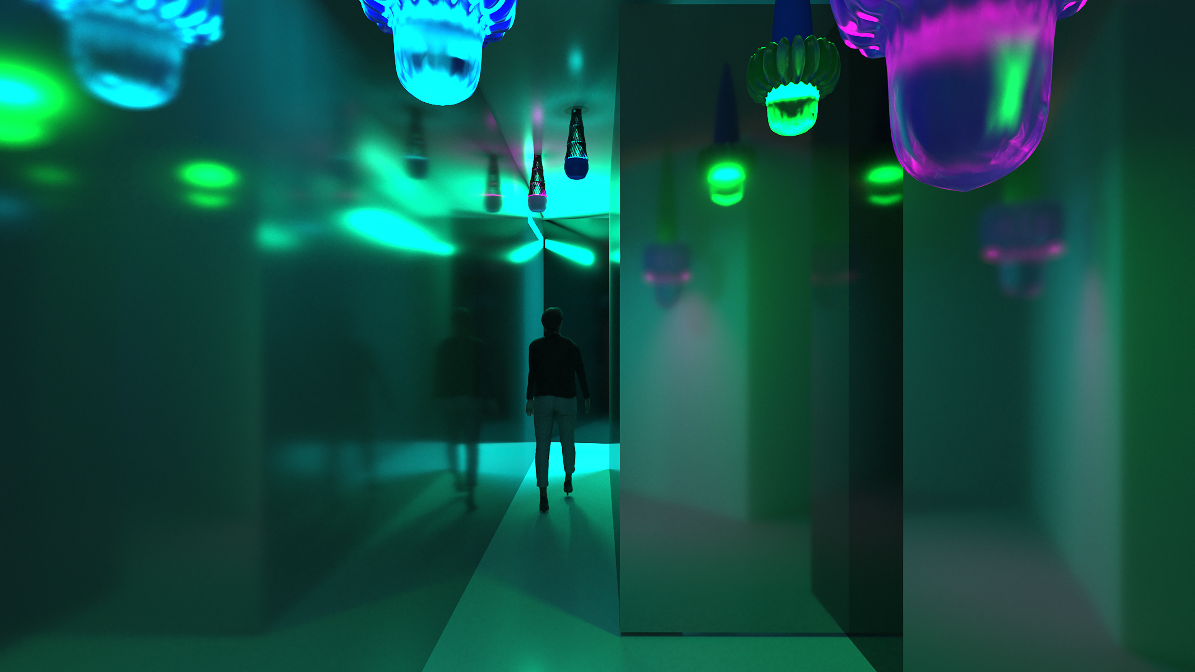 Trigger a sliding door that reveals the correct path.