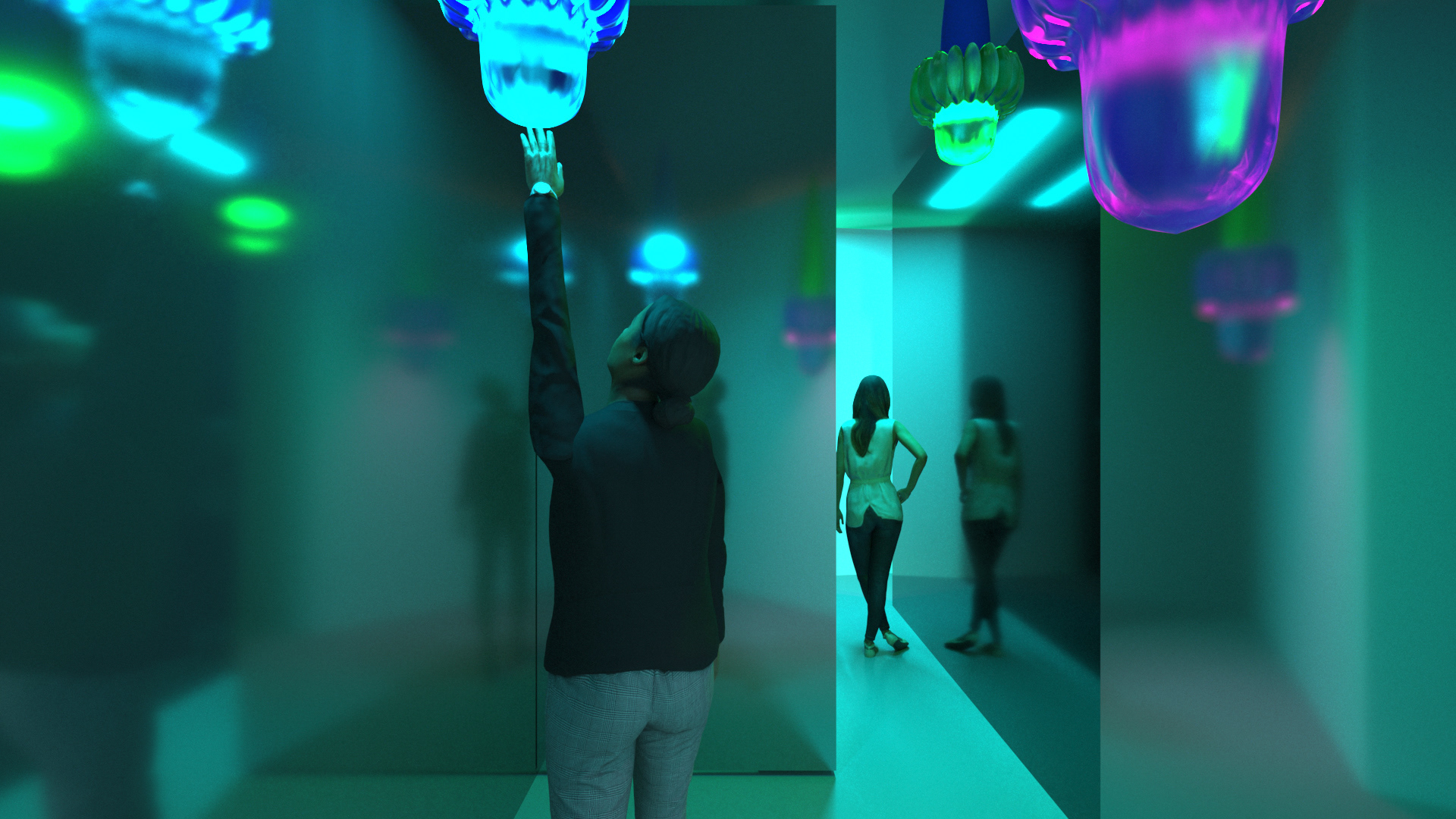 Interactive lights that when touched...