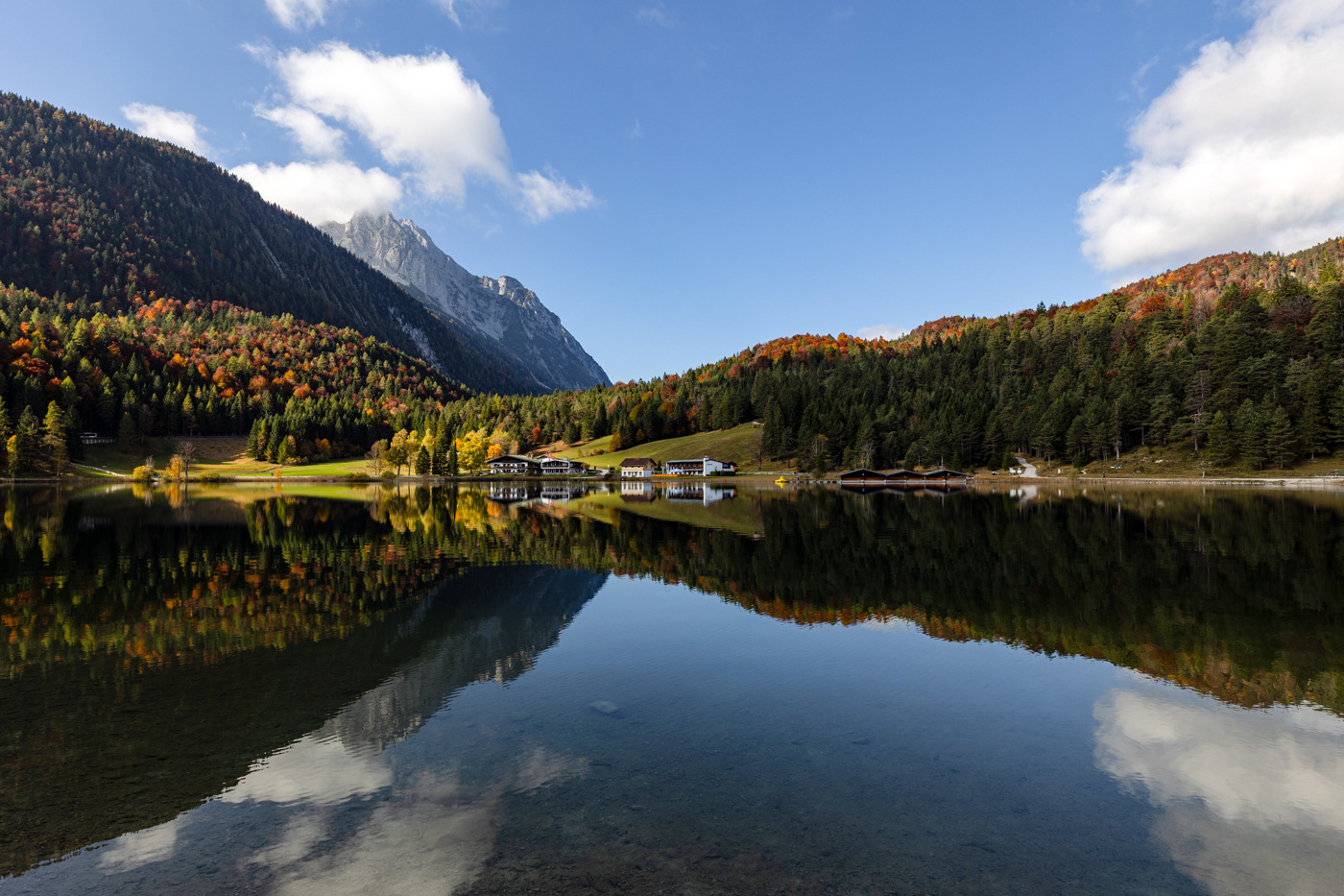 A beautiful alpine lake near Mittenwald, Bavaria.
