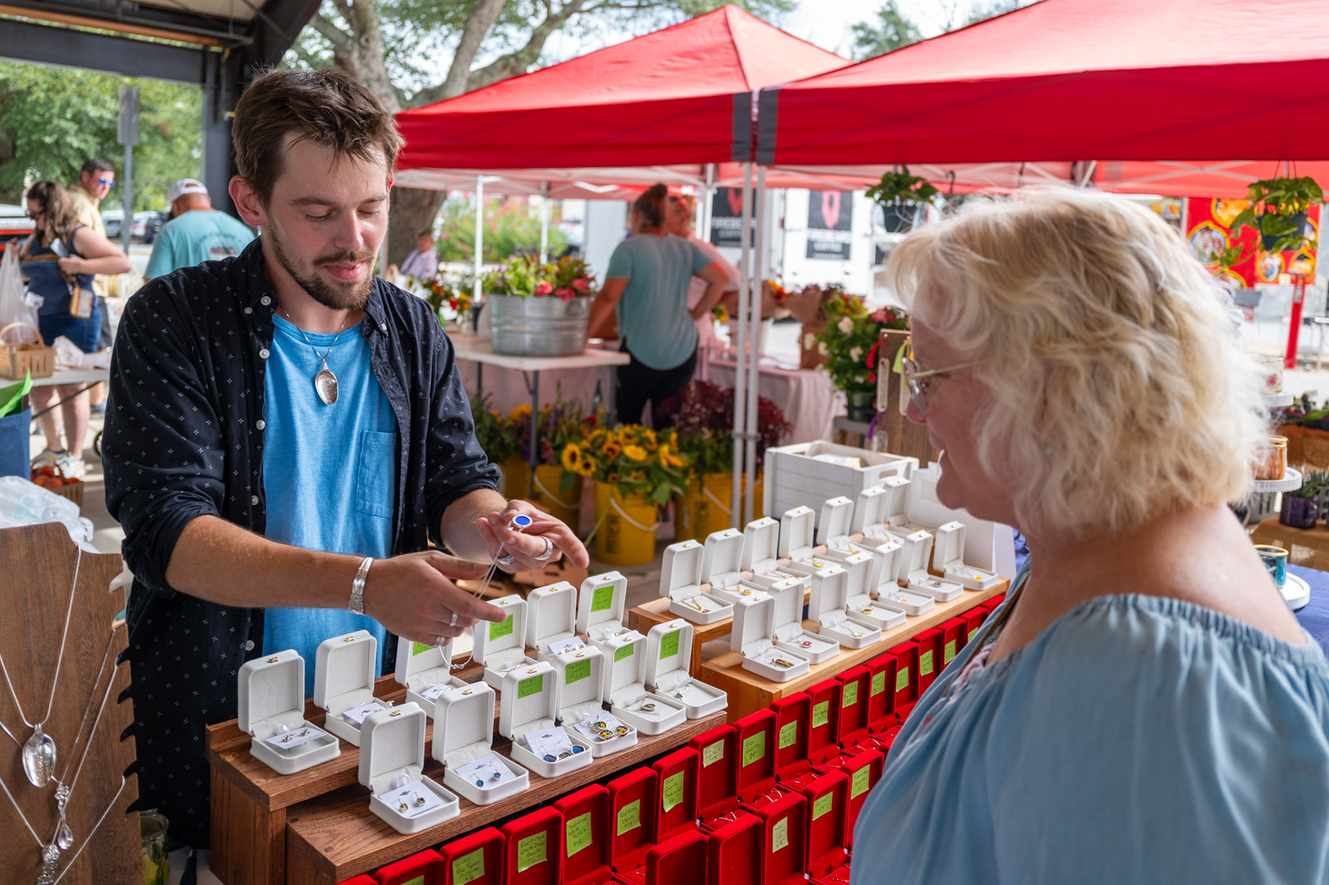 Shelby Farmers Market on August 16, 2025.