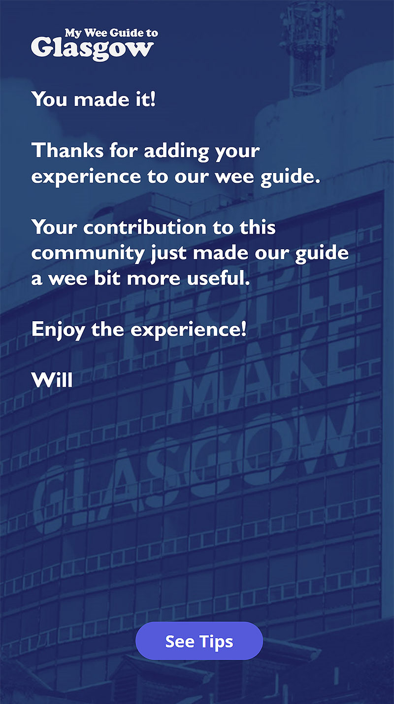 A Thank You message.