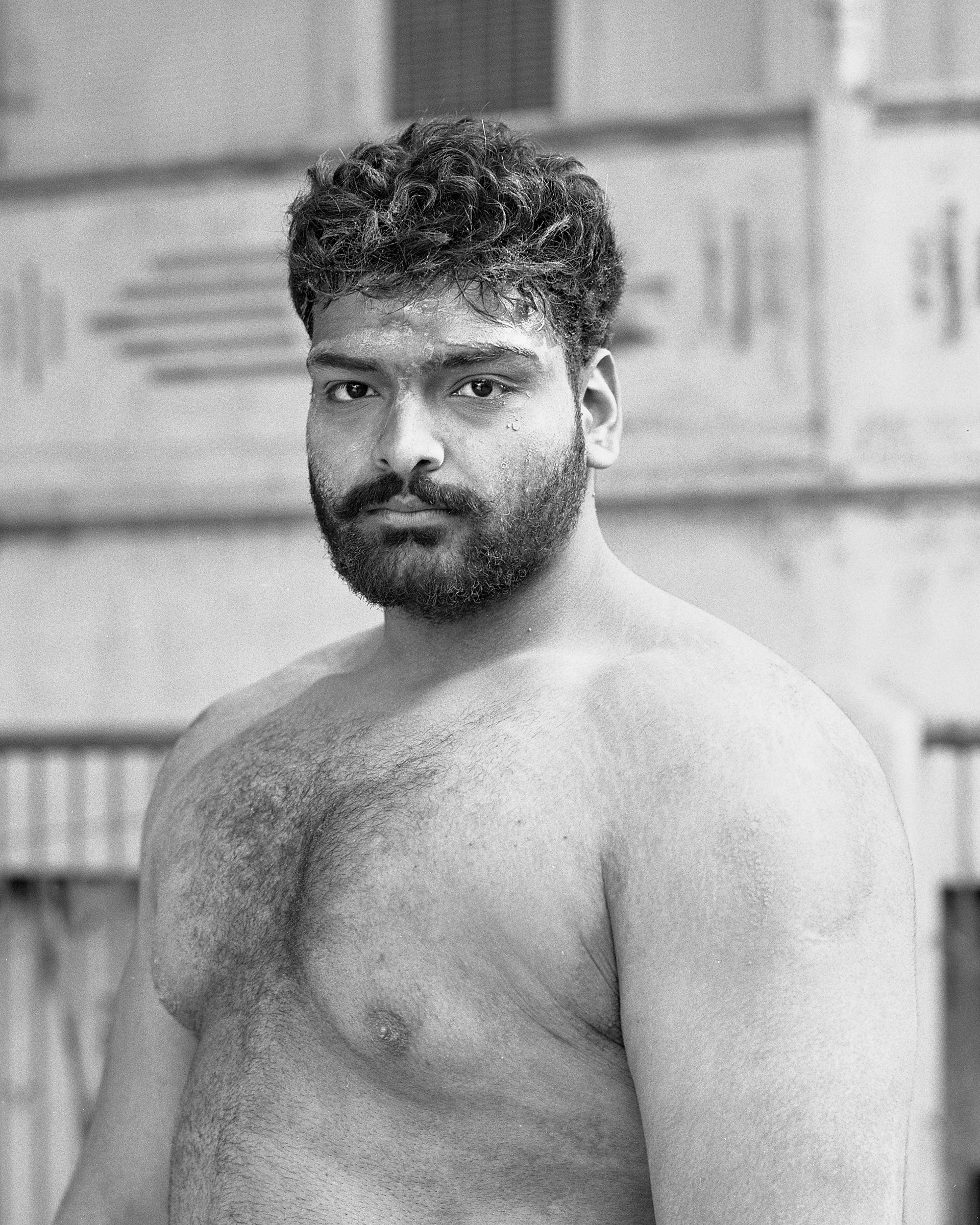Varanasi wrestlers, Pentax 67, Tri-X 400