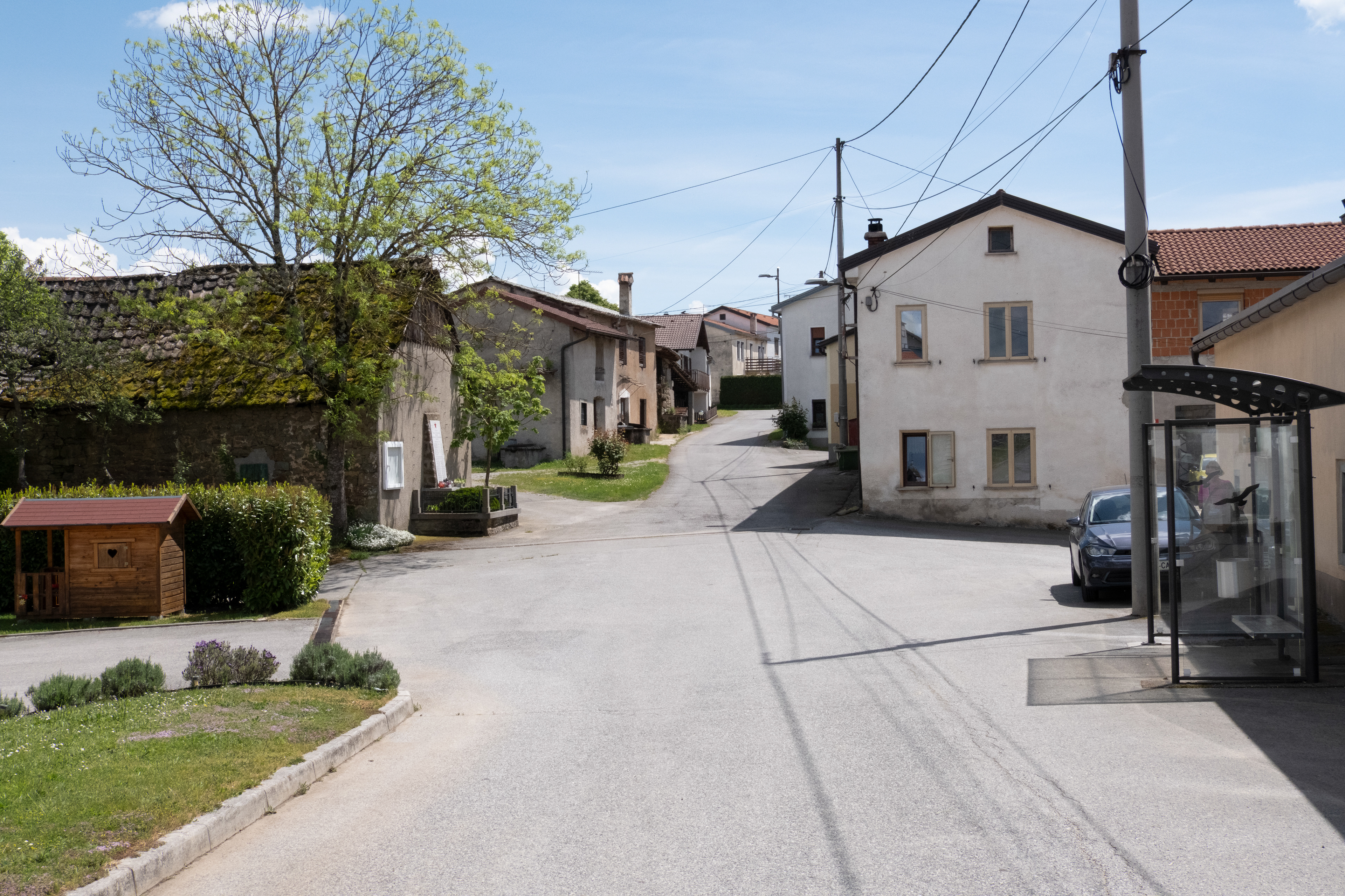Main street in Podbeze where my Grandparents were from, Slovenia