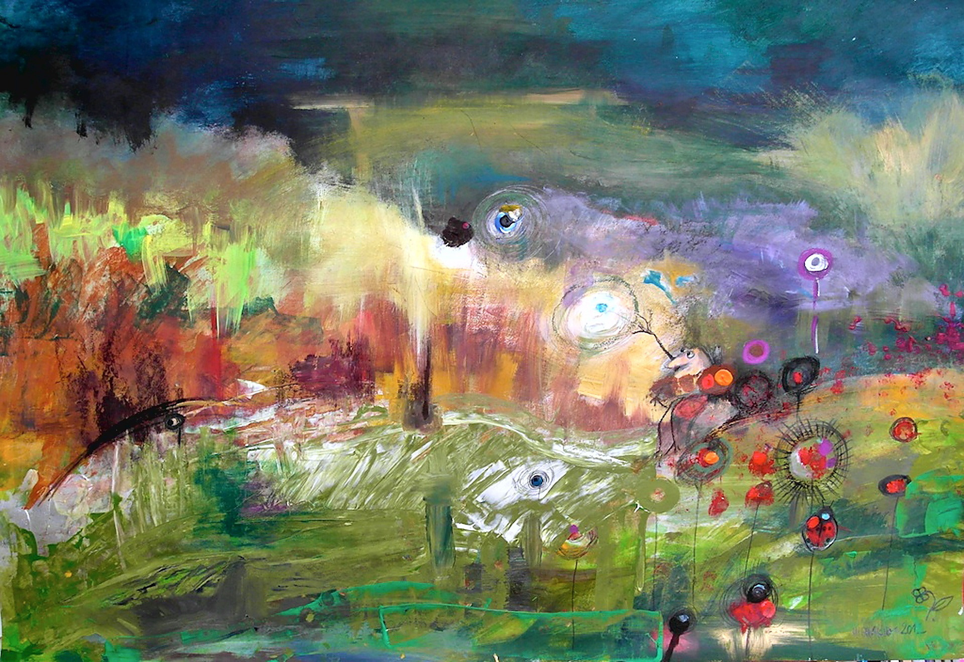 Nikodem – painting by Michalina Koch, acrylic on paper, 2012