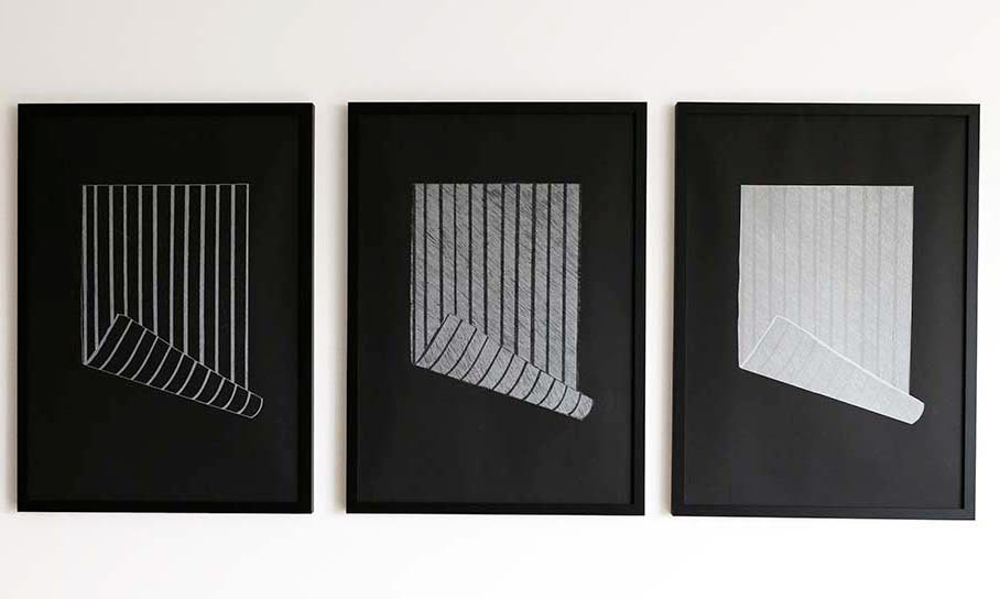 Transfer paper on paper, 50 x 70 cm ea. (20 x 28 in)