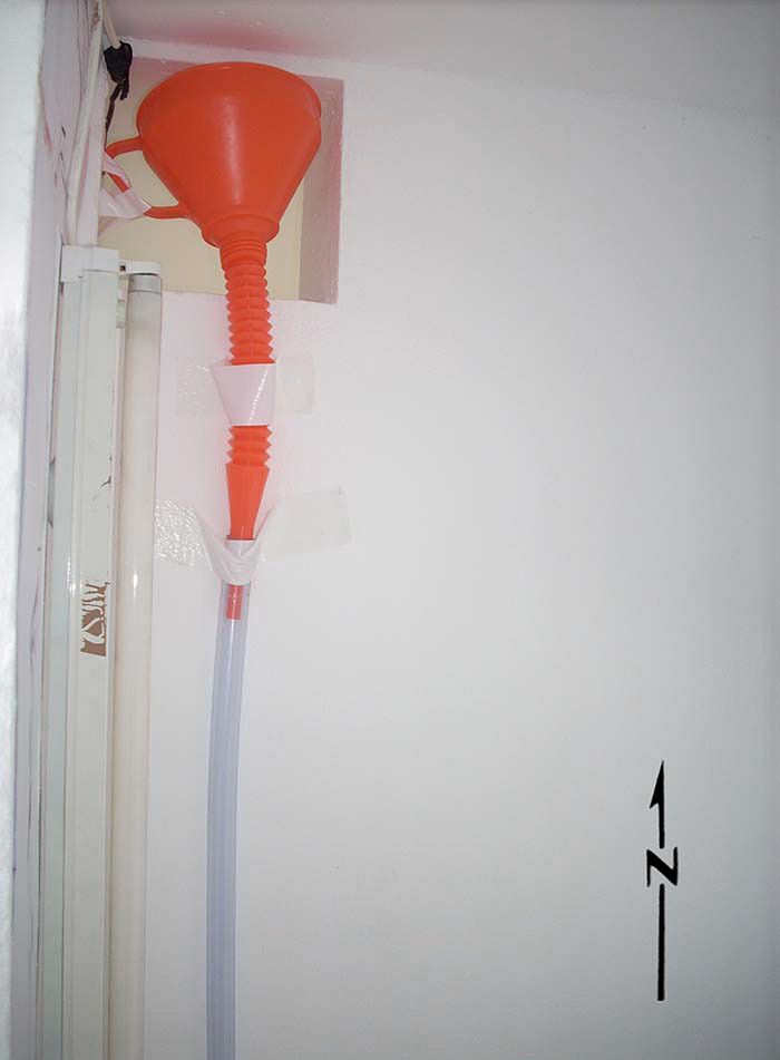 Installation view, Cave Beer Bong, Atelierhof Kreuzberg