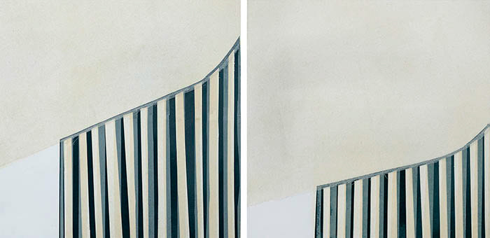 Collage on paper,  40 x 40 cm ea., 2015