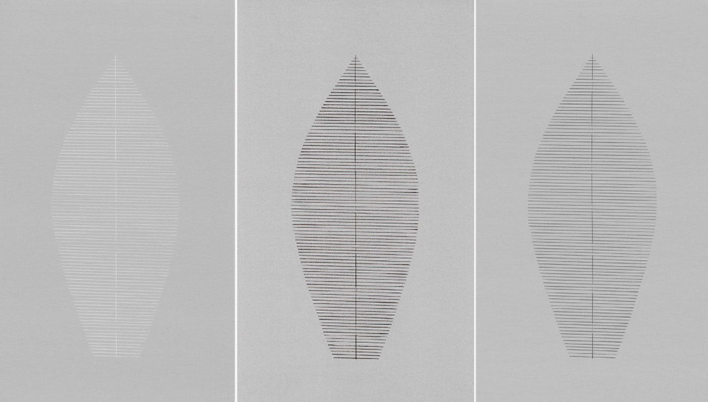 Colored pencil on paper, 54 x 91 cm ea. (21 x 36 in)