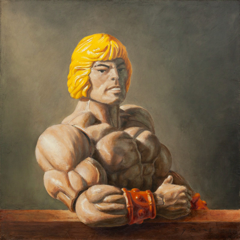 He-Man at 34 - Öl auf Leinwand - 80 x 80 cm-
