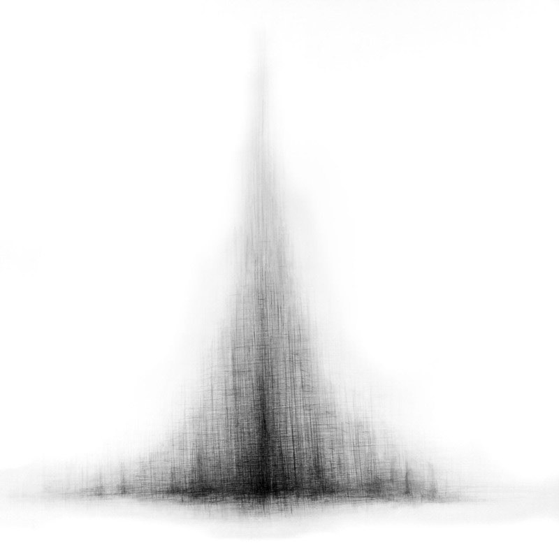 Turm von Babel - Mistechnik auf Leinwand - 150 x 150 cm.