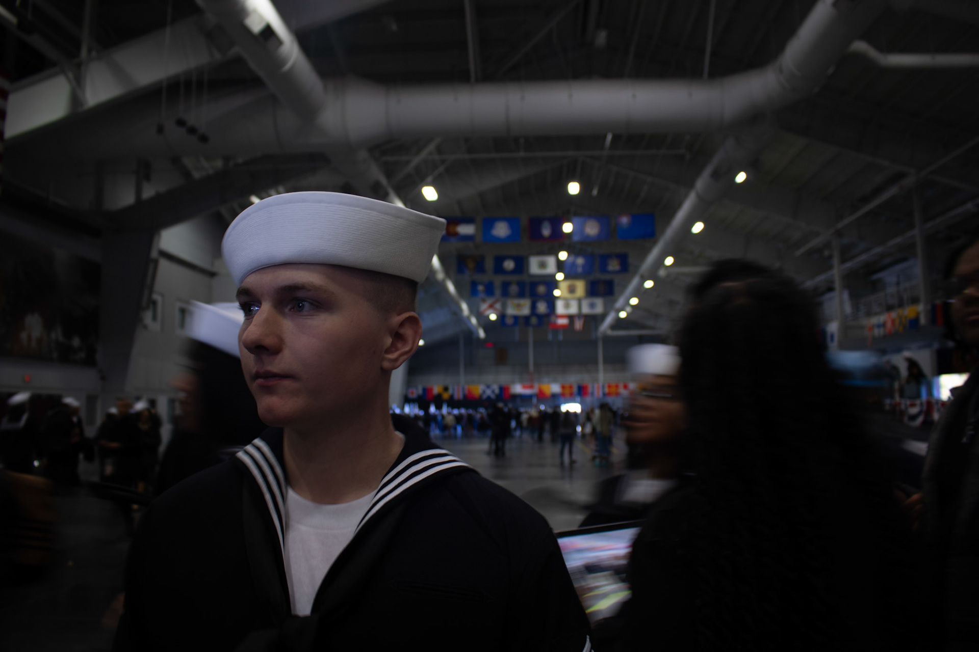 Families rush to their sailors after liberty call