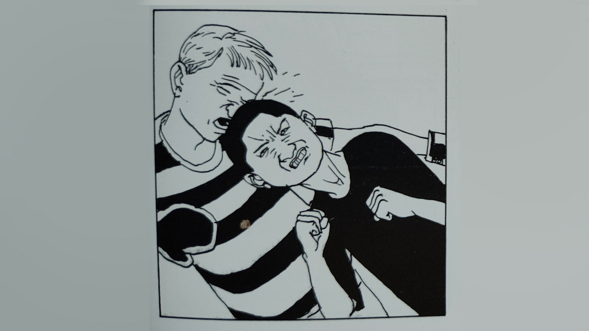 Original comics frame by Asaf Hanuka