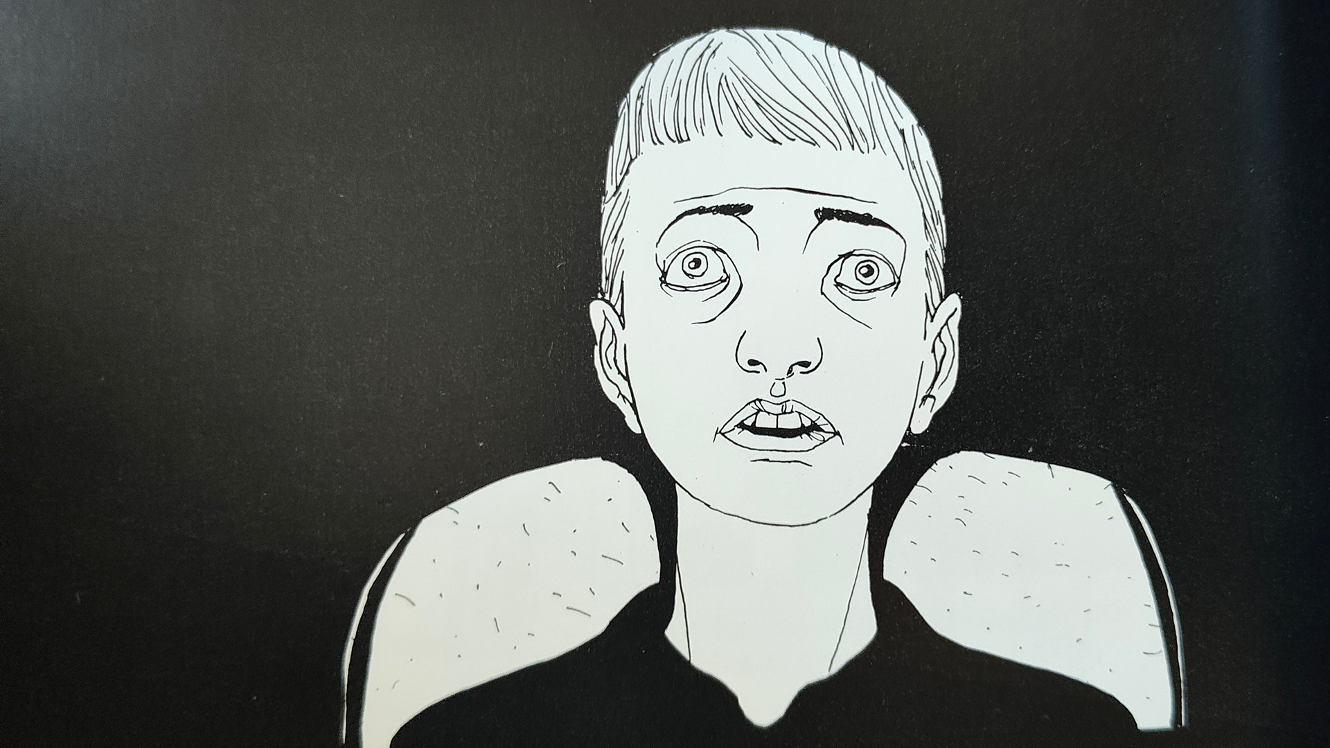 Original comics frame by Asaf Hanuka