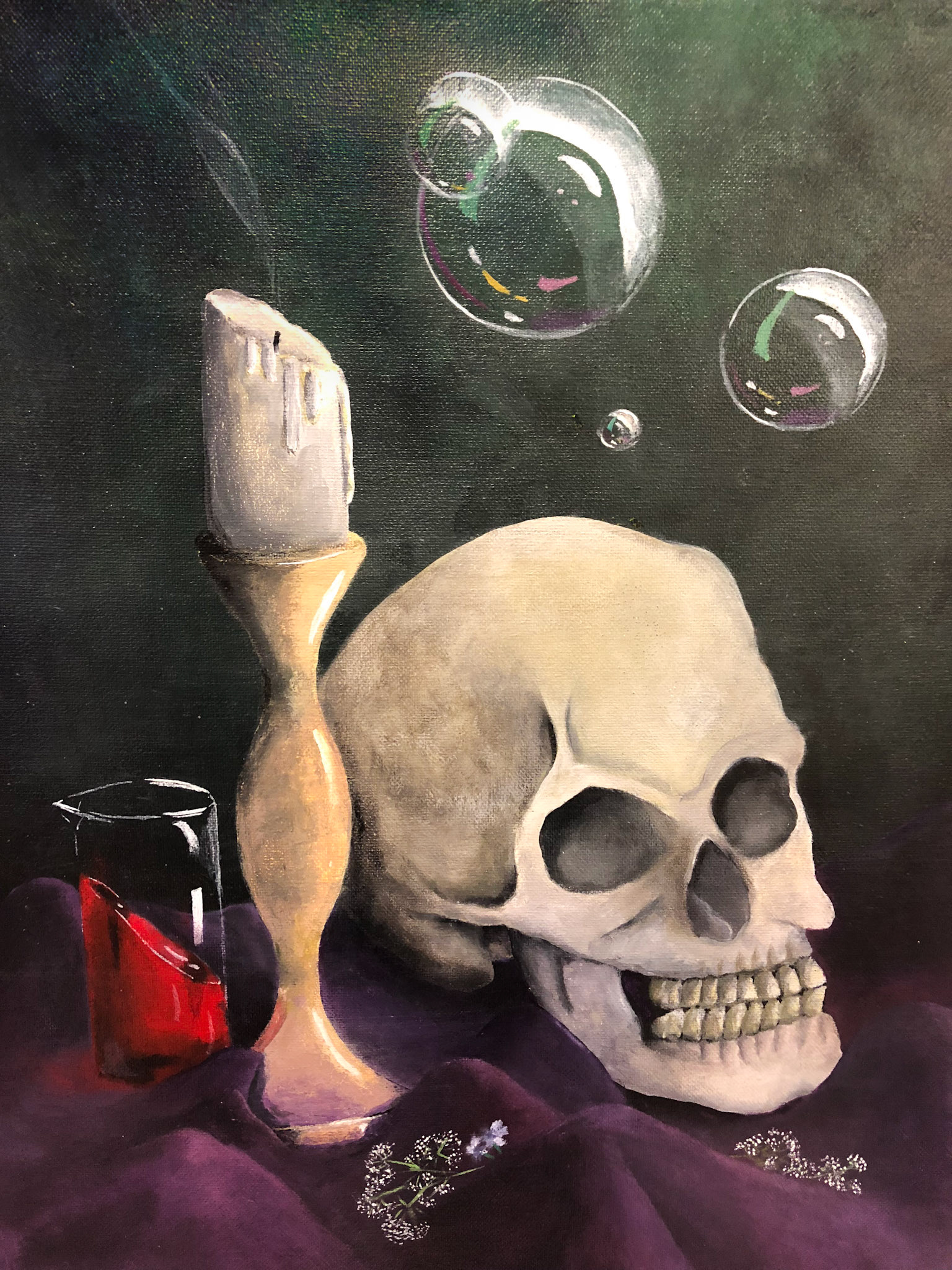 "Dark Studies" 11x14" Varnished Acrylic and Egg Tempera on Canvas