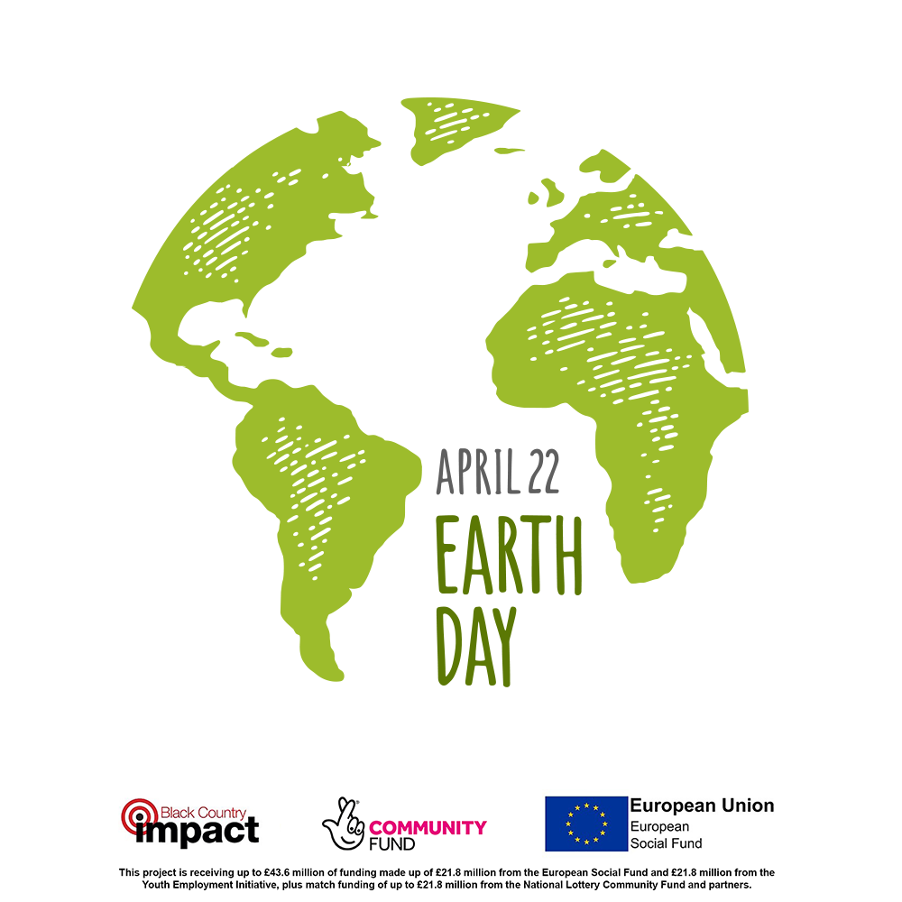 Social post to celebrate Earth Day, promoting green jobs and career with BC Impact