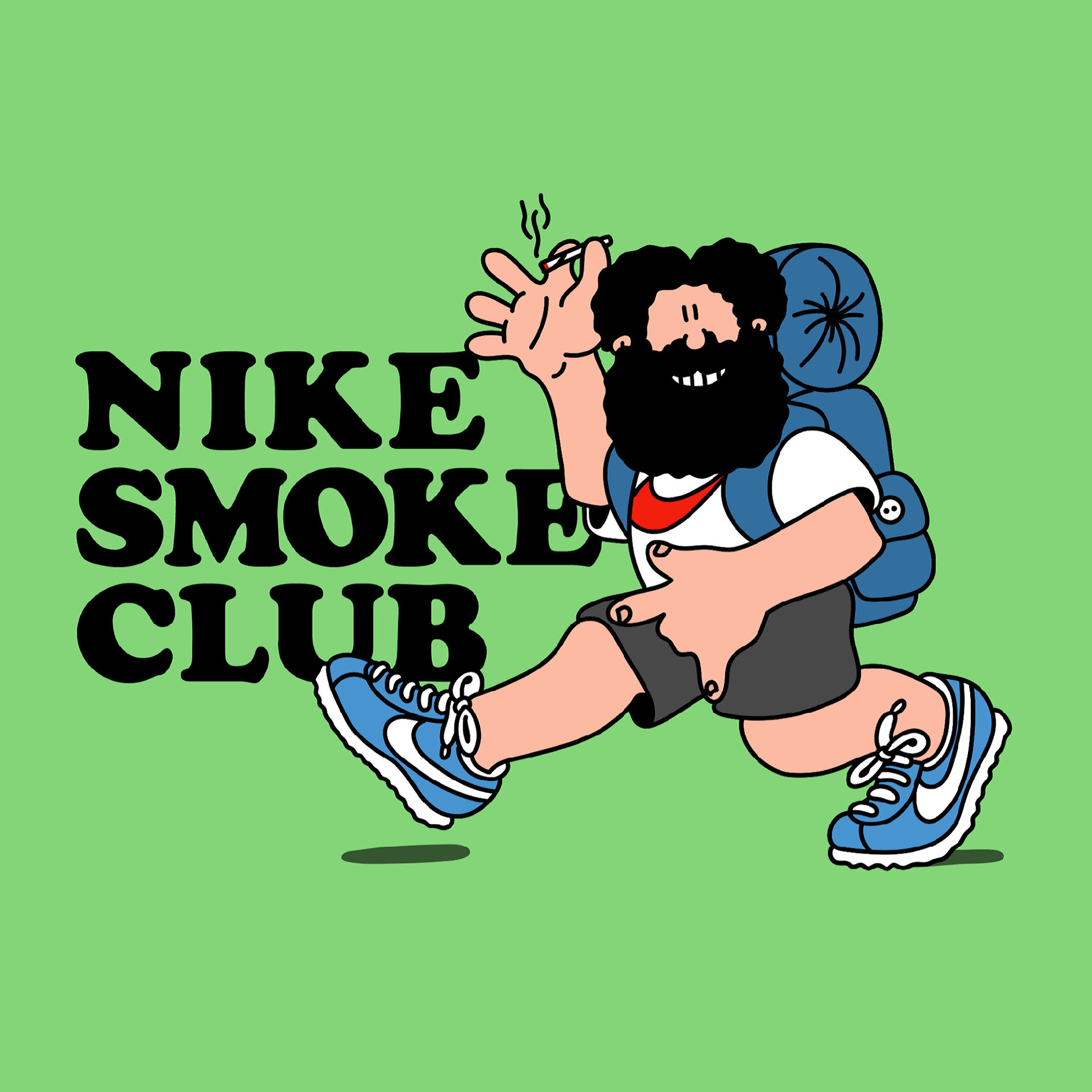An appropriation of a 1980s Nike Hike graphic