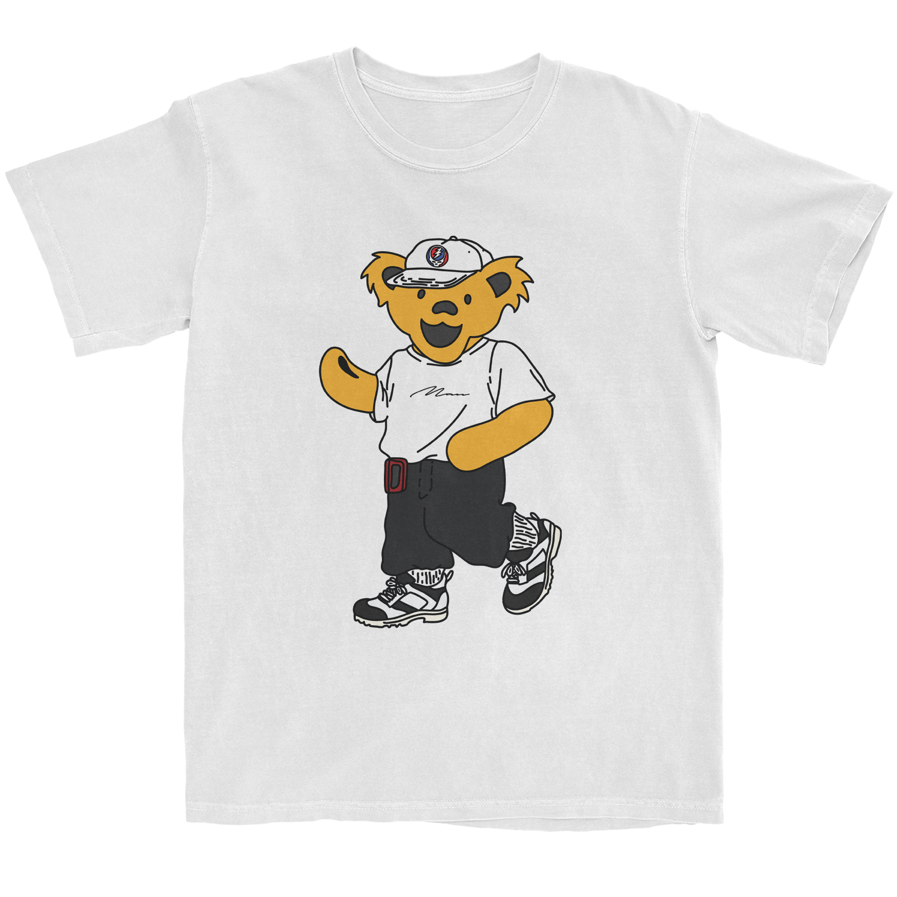 Mockup before adding the retailers logo to the t shirt