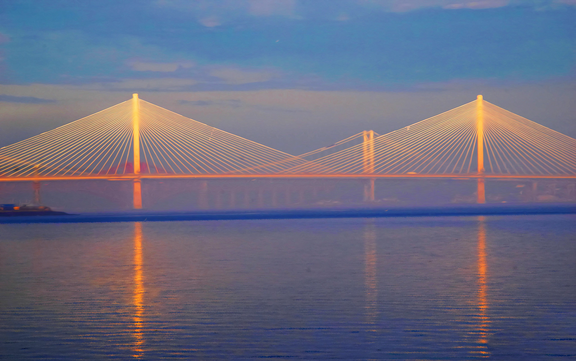 New Bridge in evening glow