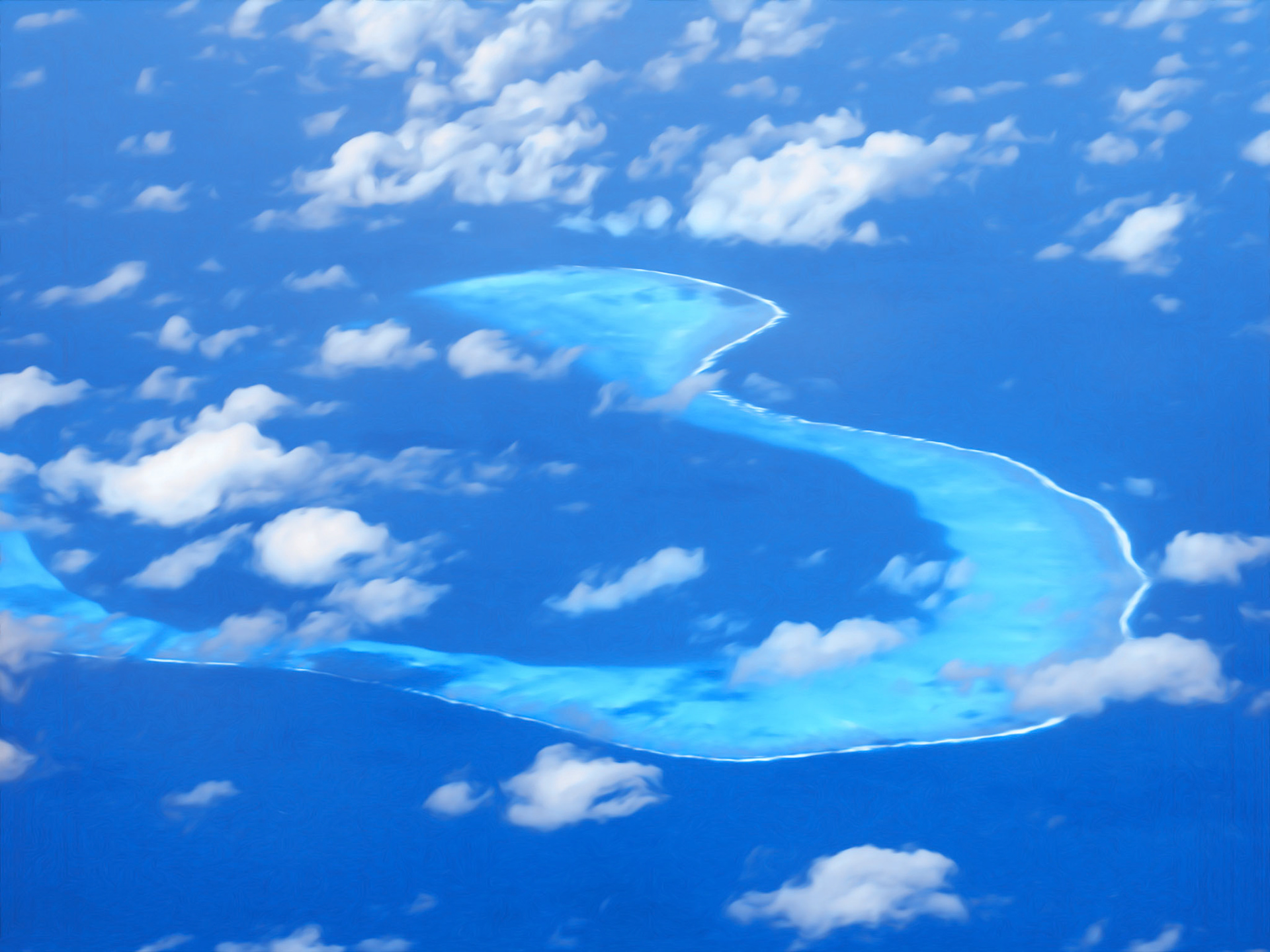 Genuine mid ocean lagoon/islands off Australia