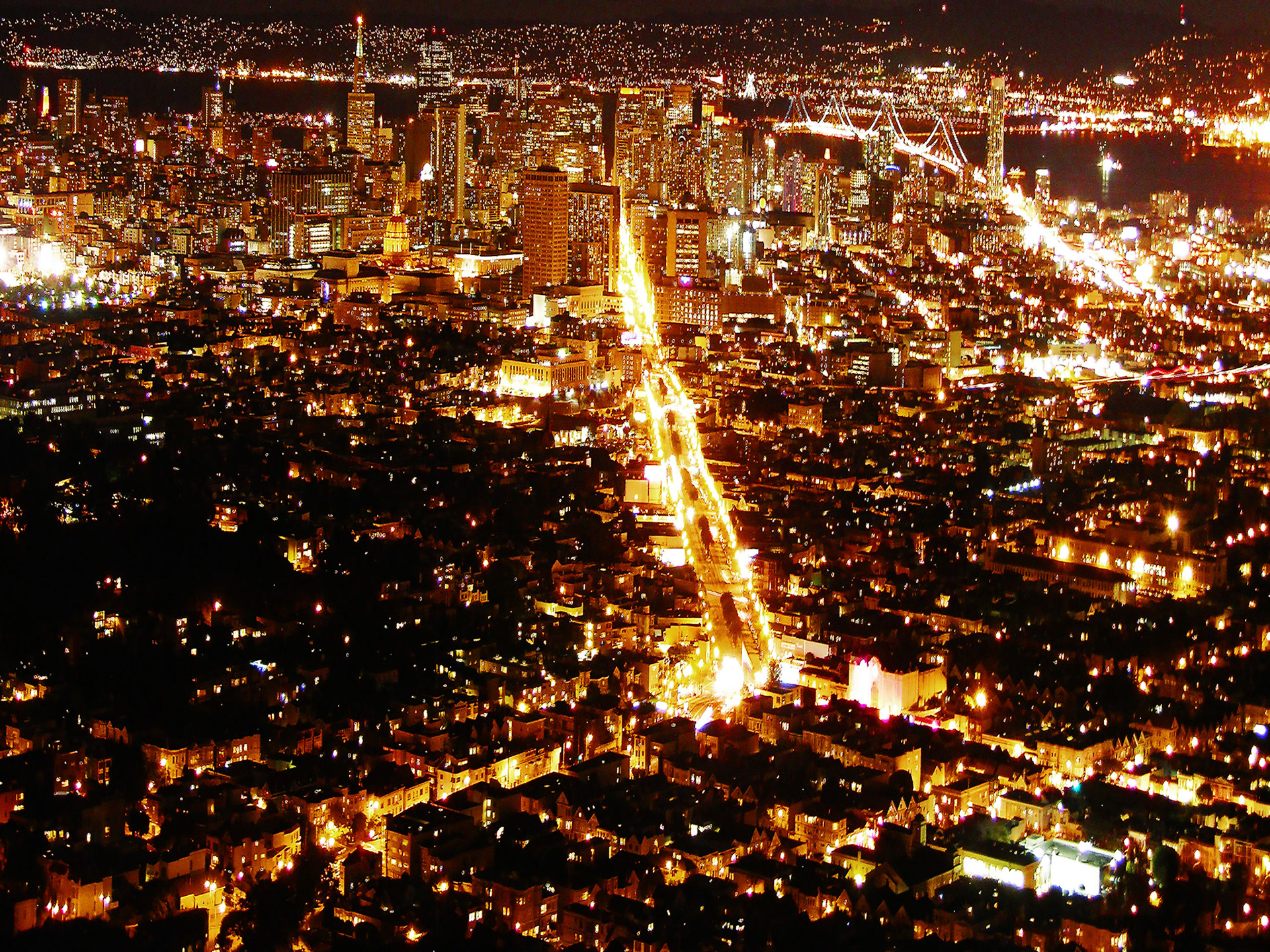 From Twin Peaks at night