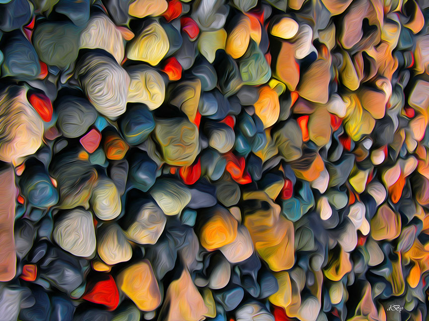 Pebbles underfoot
