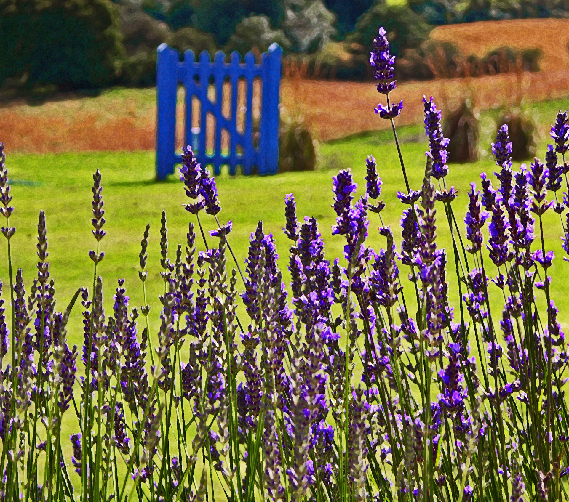 Bee at the Blue Gate
