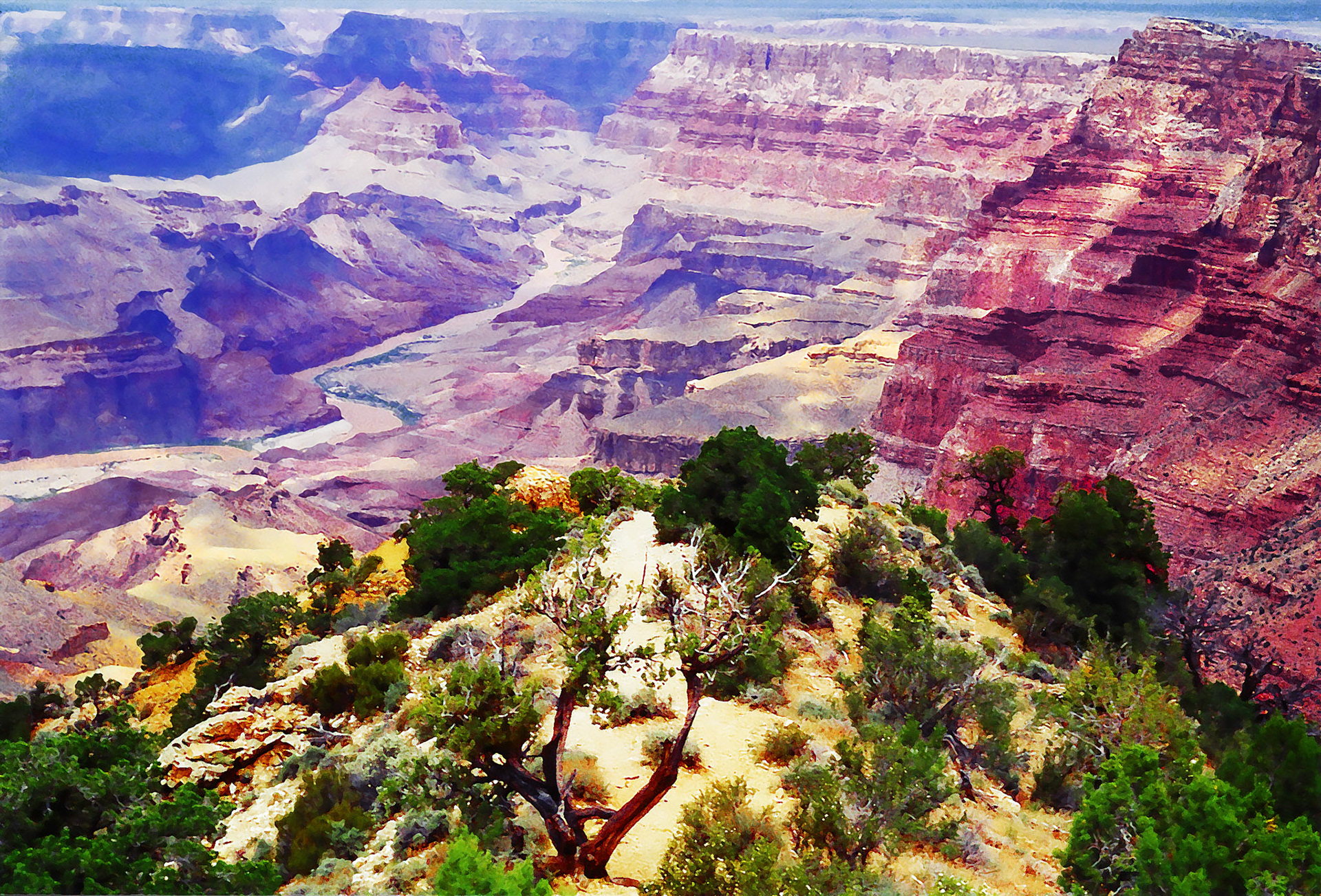 Across the canyon