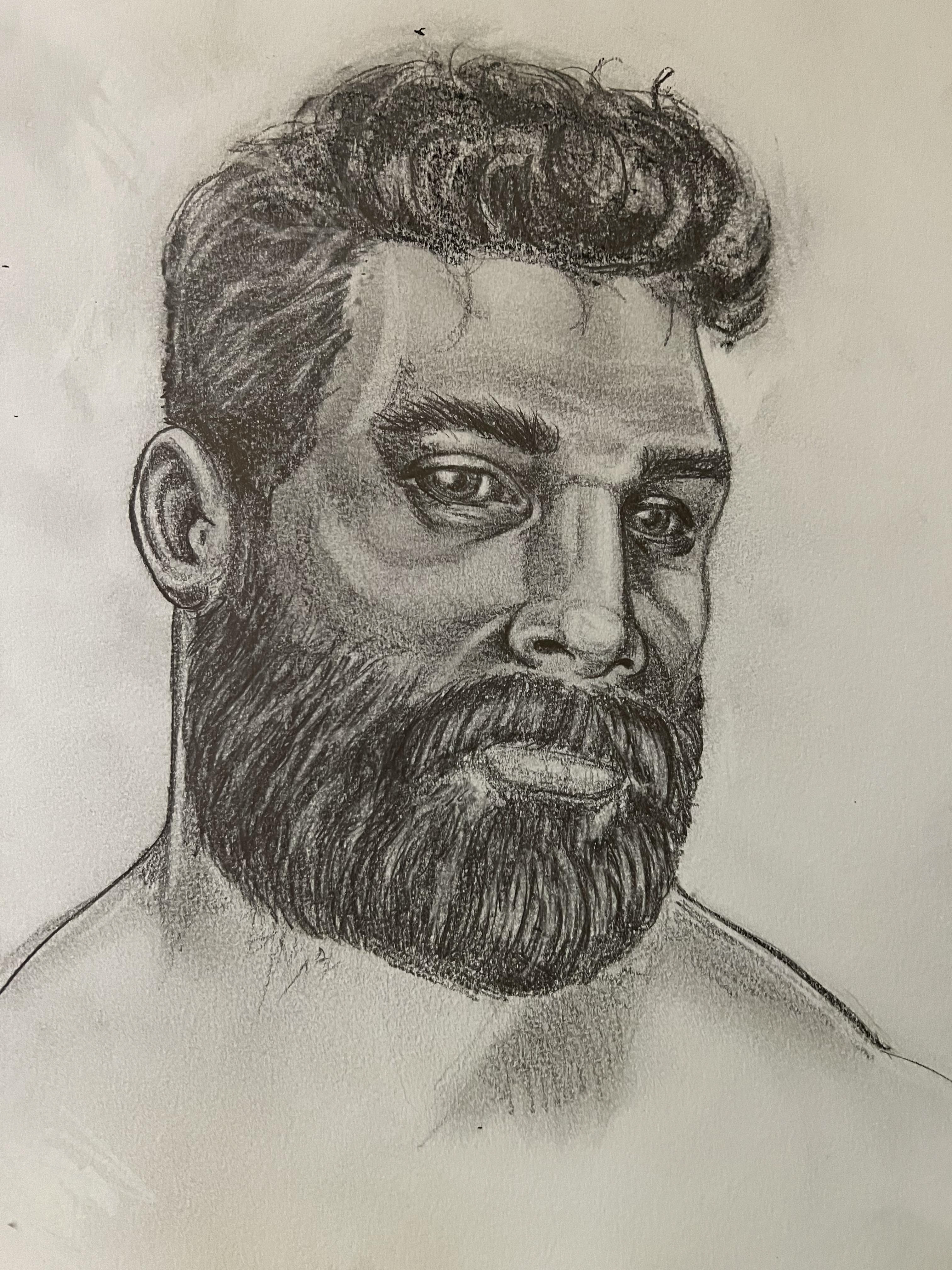 Guy with a beard (Pencil/Paper)