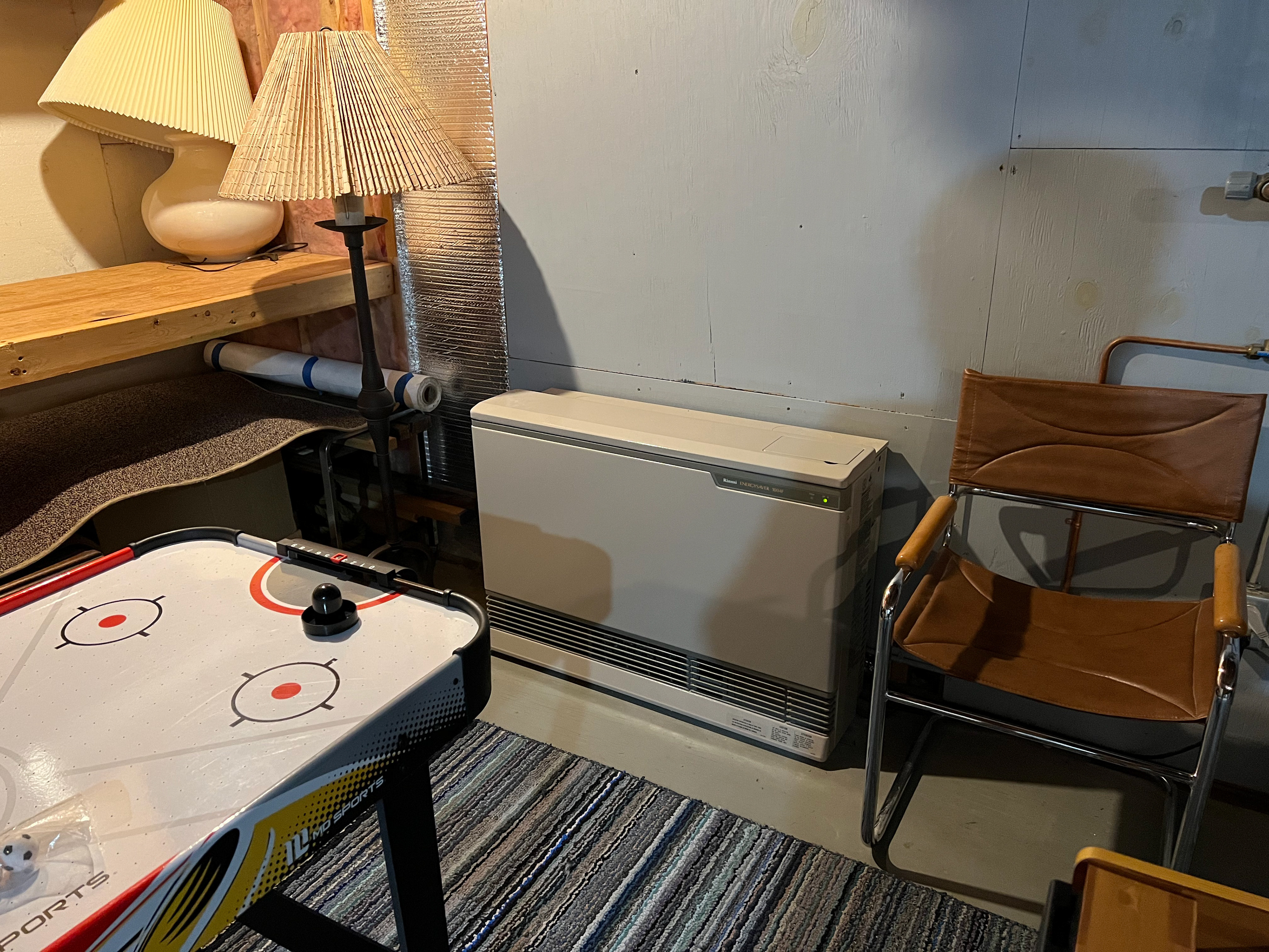 Propane Heater in Game Room