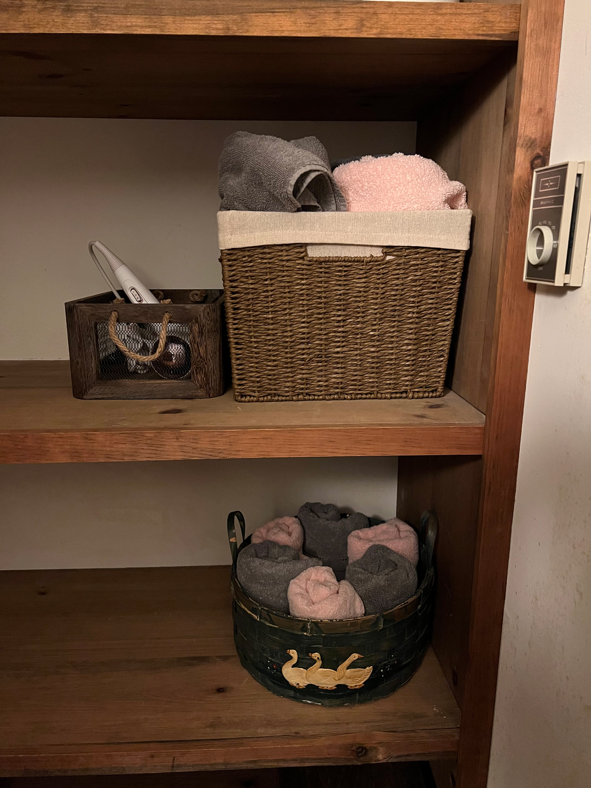 Shared Bathroom Shelves
