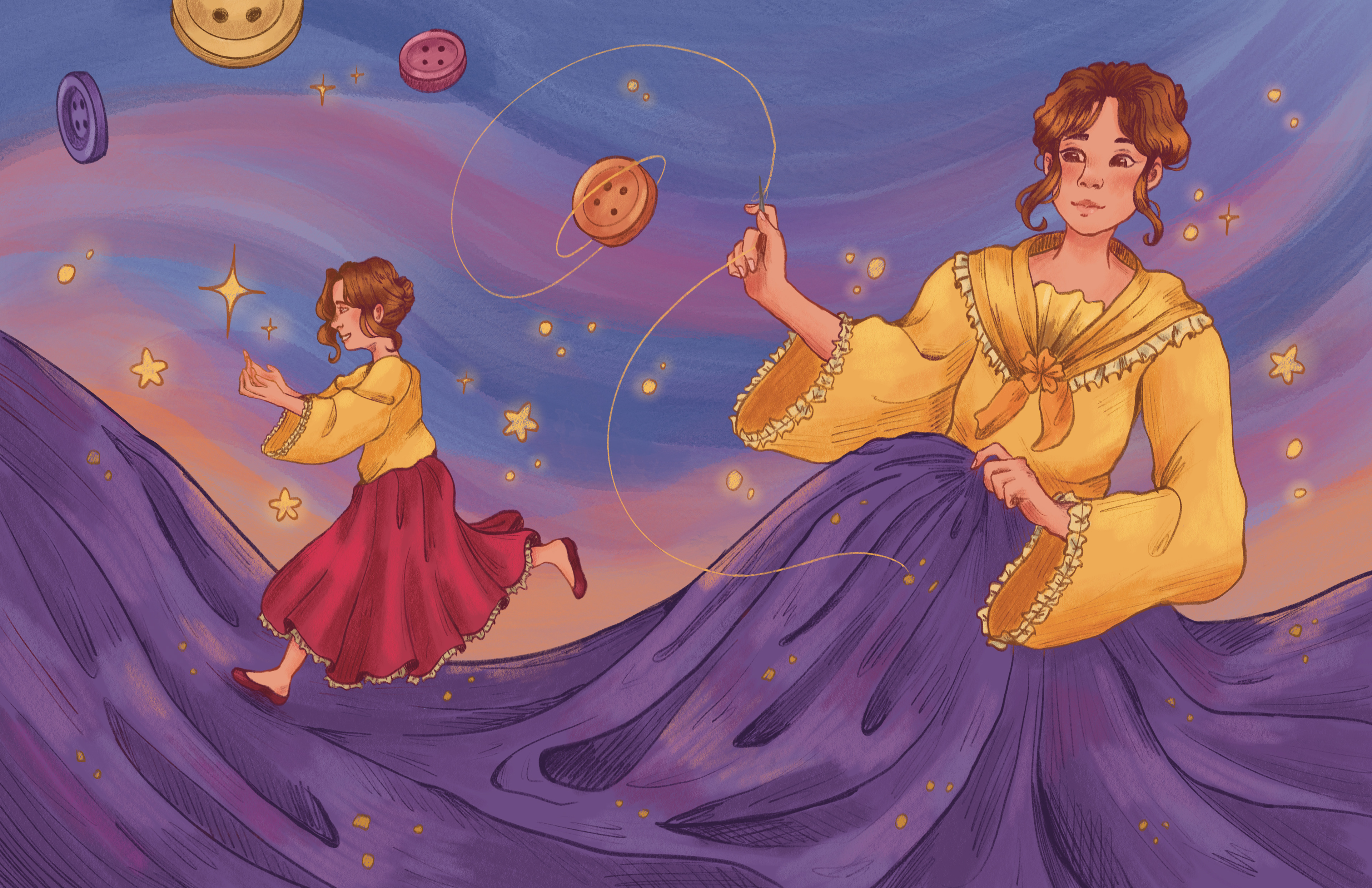 Spread from ‘Woven in the Stars,’ a book inspired by Filipino T’boli weaving