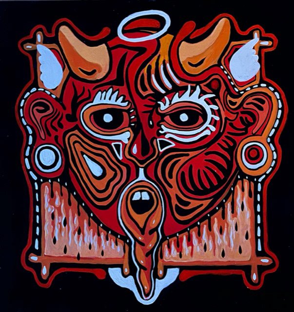 25”x 25” Acrylic on vinyl