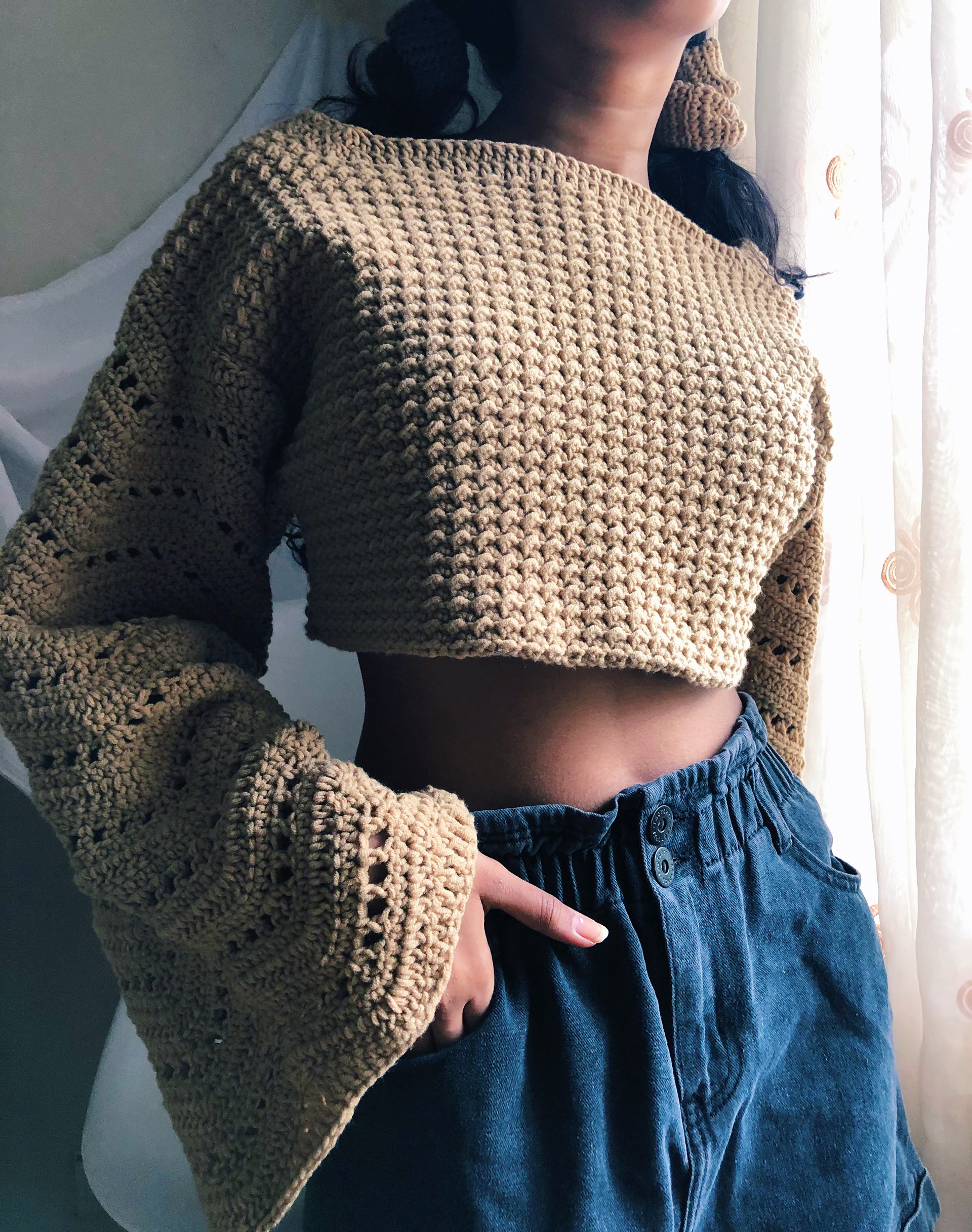 Buttercream Cropped Sweater